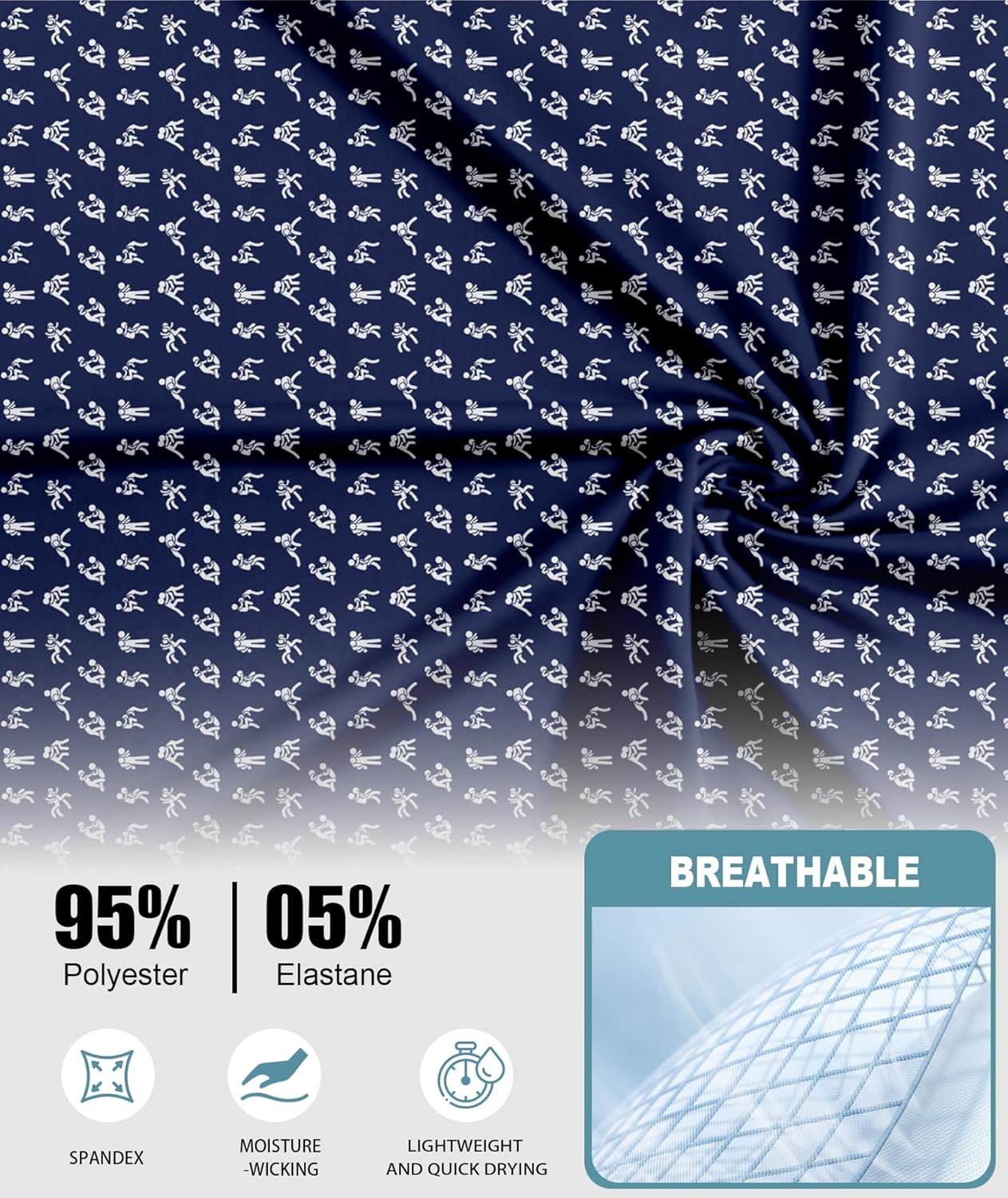 ZITY Mens Golf Shirts Short Sleeve Print Patterns Performance Moisture Wicking Polo Shirt - Image 4