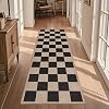 Boho Runner Rugs for Hallway Non Slip 60x180cm, Woven Runner Rugs for Kitchen, Braided Absorbent Long Floor Carpet, Washable Floor Mat for Entryway, Entrance, Bedroom, Hall