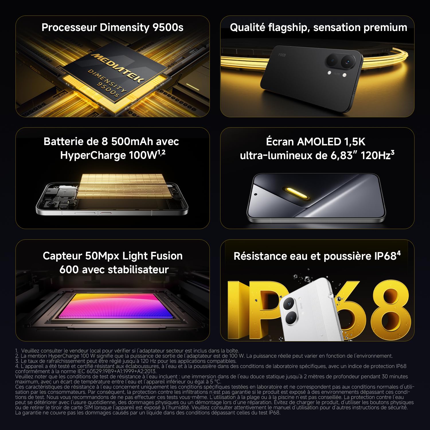 XIAOMI POCO X8 Pro Max Smartphone 12+512Go Processeur Dimensity 9500s -Noir | Écran AMOLED ultra-lumineux, caméra 50 MP Light Fusion 600 OIS, 1 an de garantie supplémentaire, chargeur non inclus