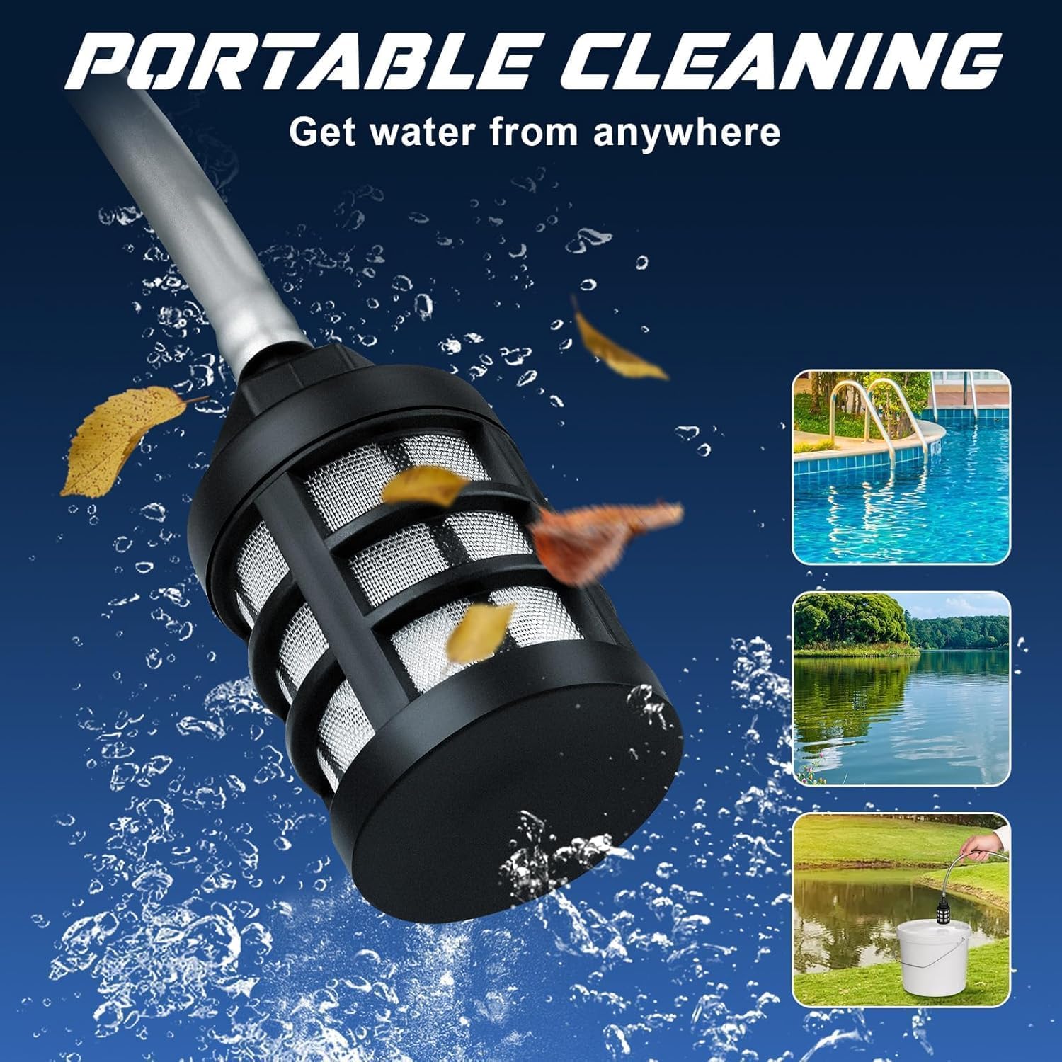 highsam Pressure Washer - Limpiador de alta presión con 3 velocidades (65 bar, con 2 pilas de 4,0 Ah, boquilla giratoria de 180°, pulverizador de espuma, manguera de 5 m, riego de limpieza)