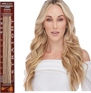 18" Clip in Hair Extensions 100% Remy Human Hair Straight Curly Dark Blonde