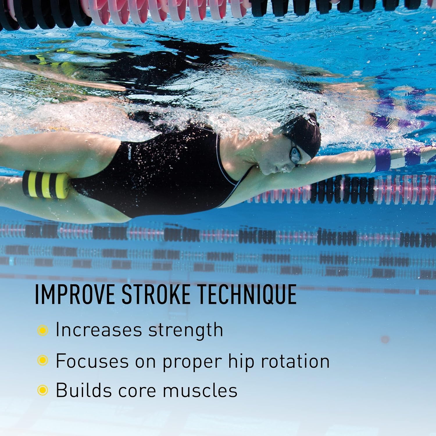 Finis Foam Pull Boje für Schwimmtraining - Für Oberkörperstärke - Verbessert die Schwimmtechnik, Weicher Eva-Schaum