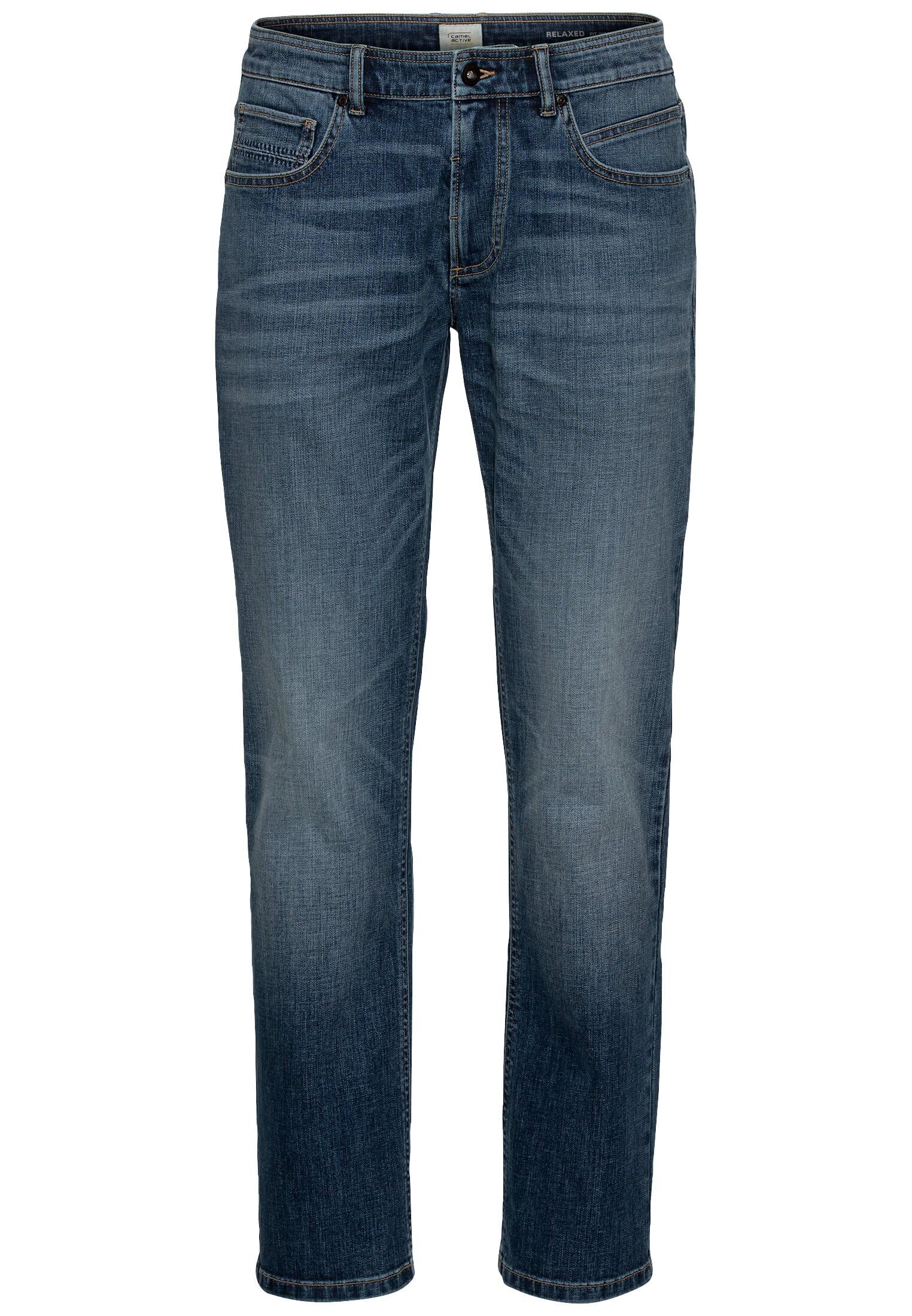 Camel Active Herren Woodstock In Relaxed Fit - Denim Mit Stretch Jeans, Ocean Blue, 38W / 34L EU