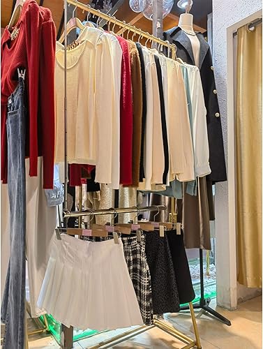 Miniatura 6 de Barra para colgar en el armario, ancho y altura ajustables que ahorra espacio, barra para colgar ropa, paquete de 2 unidades, cromada