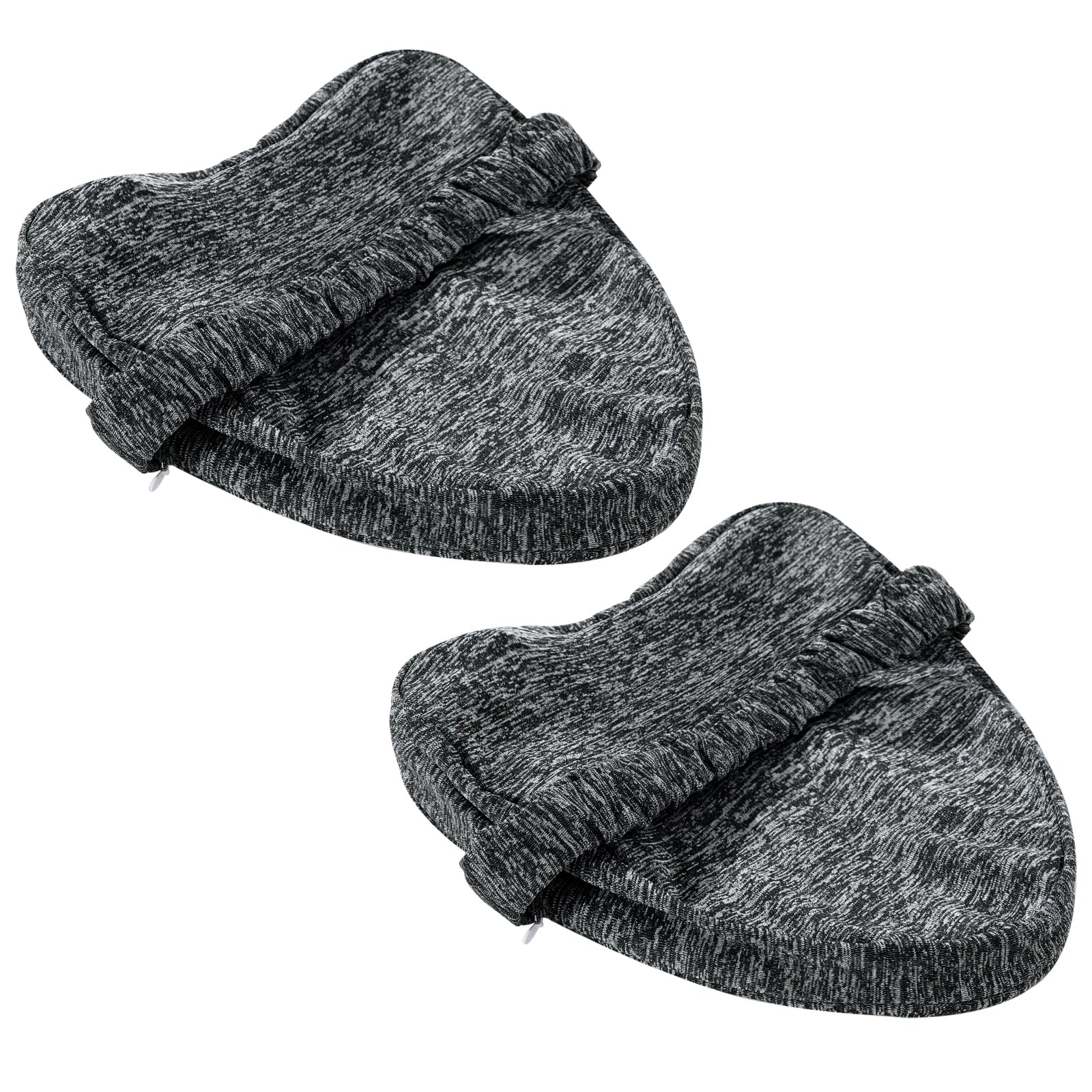 MABOZOO 2 PCS Replacement Leg Pillowcase,Knee Pillow Cover ONLY - Pillow Cover for Heart Shaped Knee Pillow,Dark Grey