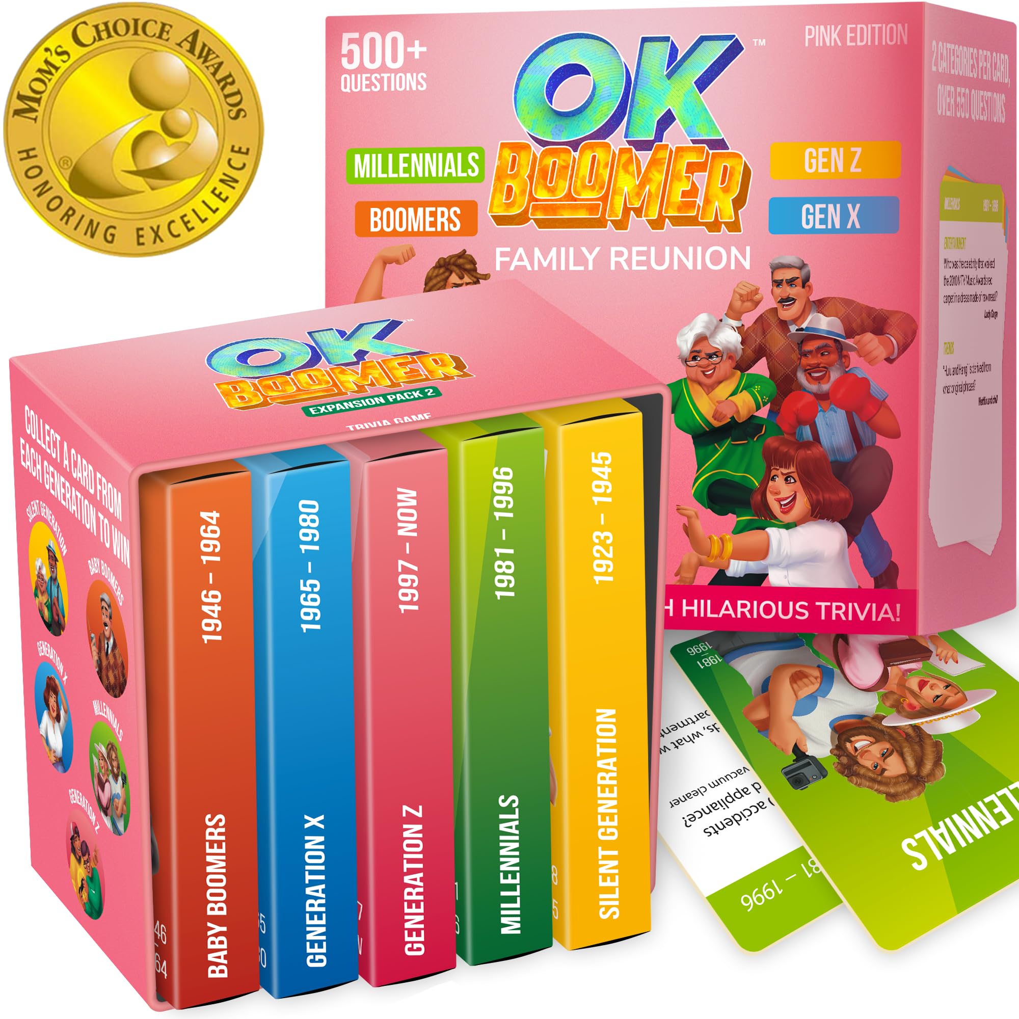QUOKKA OK Boomer Family Games for Teenagers and Adults - Trivia Card Games for Adults & Family Volume III - Fun Party Millennials vs Boomers Game for Ages 15+