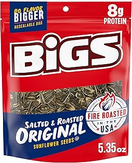 BIGS Sunflower Seeds, Salted & Roasted Original Flavor, 5.35 oz (Pack of 12)