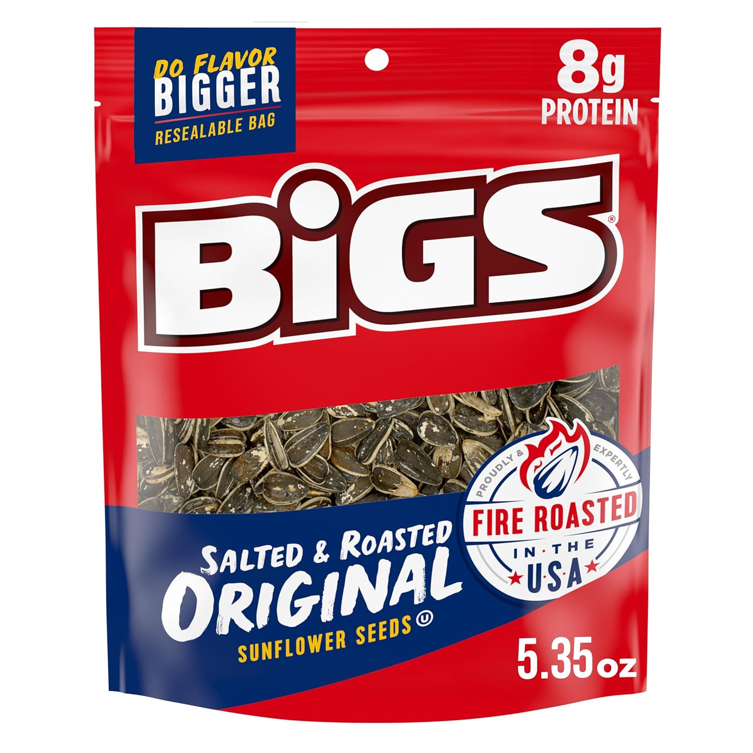 BIGS Sunflower Seeds, Salted & Roasted Original Flavor, Easter Basket Stuffer for Sports Fans, 5.35 oz. (Pack of 12)