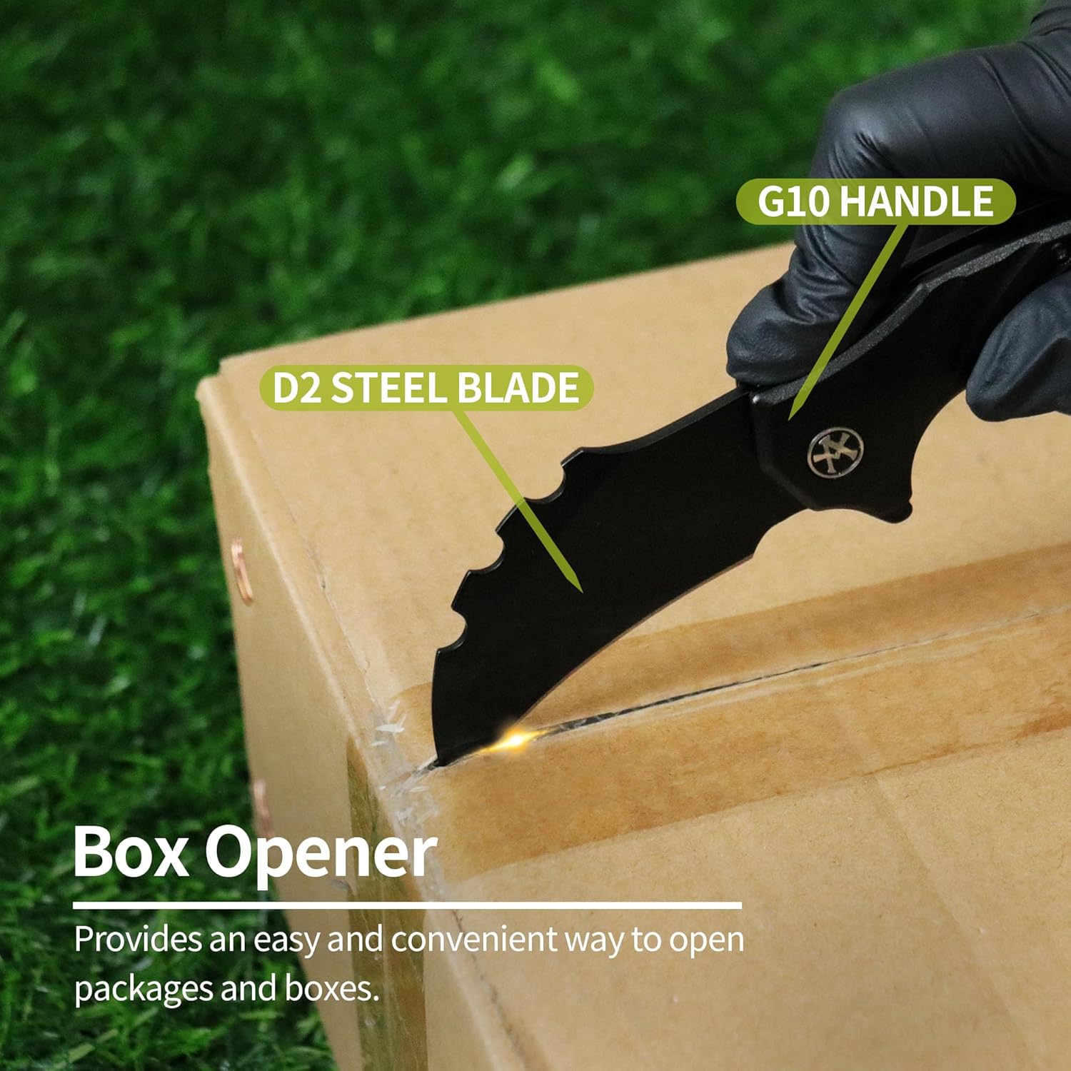 ALBATROSS Tactical Raptor Claw Knife - Premium D2 Steel with Wood & Aluminum Splice Handle | EDC Folding Pocket Knife for Camping & Hunting