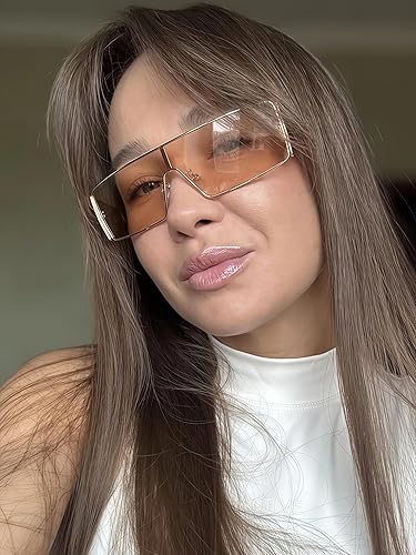 Miniatura 6 de BOTEN Y2K - Lentes de sol para mujeres y hombres, retro, rectangulares, envolventes, modernas, 2000, pequeños tonos cuadrados