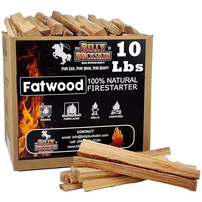 Buy Billy Buckskin Co. Fatwood Fire Starter Sticks Easy & Safe Fire