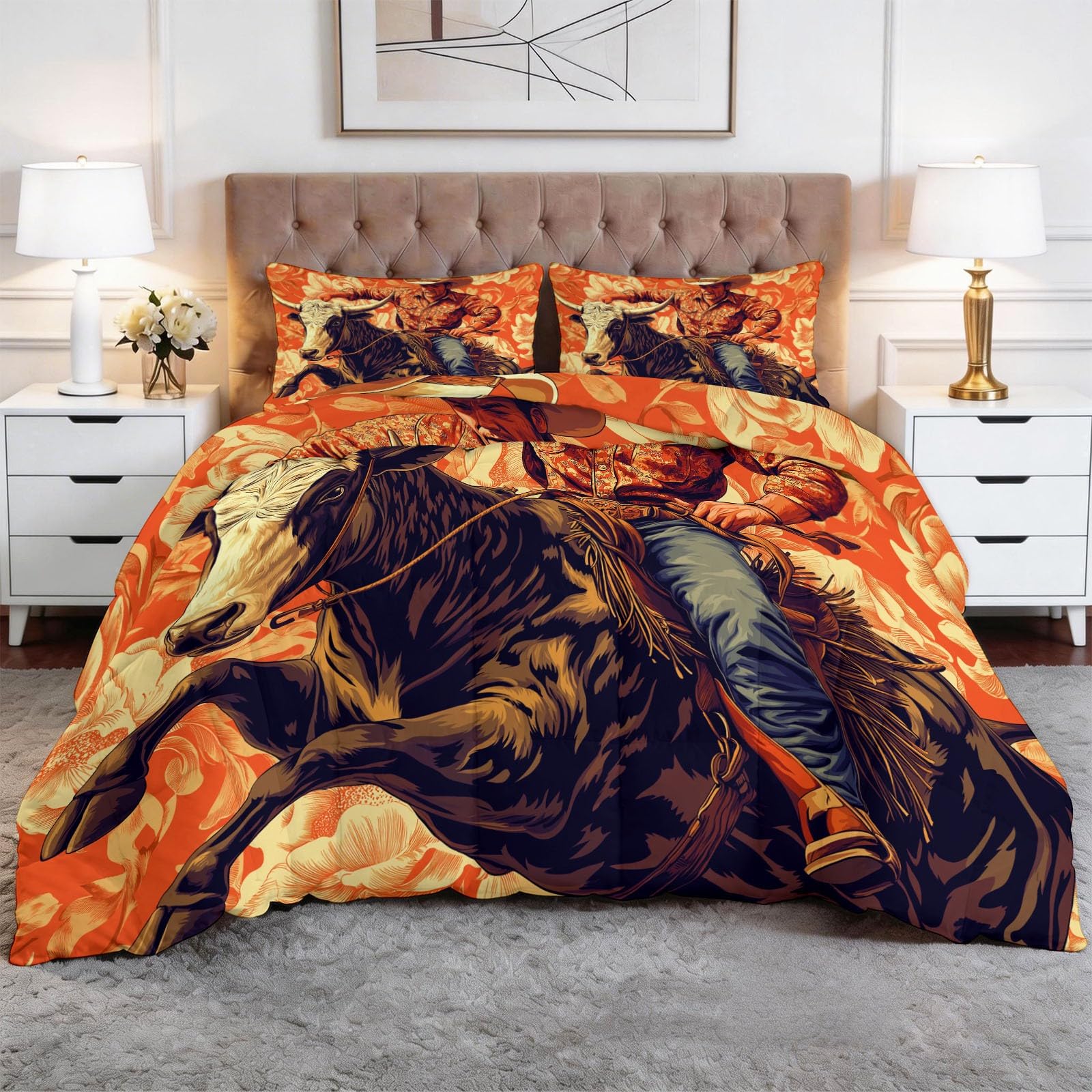 Couette enfant 160x200 cm imprimée réversible chaude et anti acarien avec ses taies d'oreiller