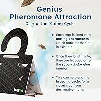 Vista 10 de Trampas para polillas de ropa y despensa BugMD (18 unidades) – Repelente adhesivo a base de feromonas para armarios, gabinetes y vestuarios – No