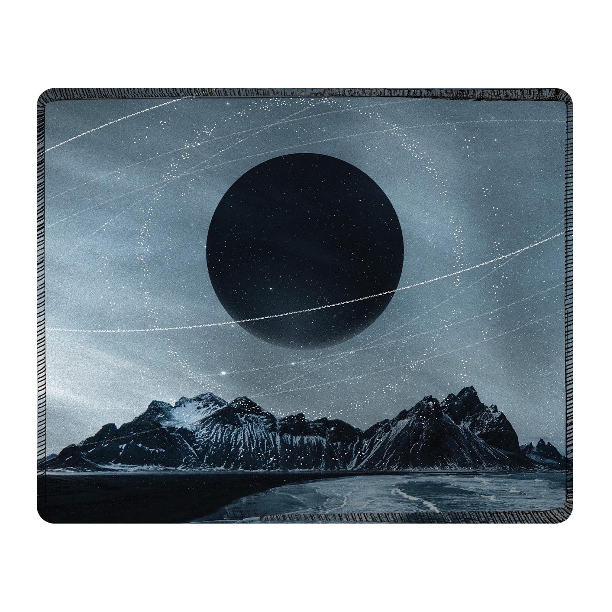 Flypak Mouse Pad for Laptop - Anti-Slip Rubber Base Spill-Resistant Mousepad with Stitched Edges - 230x190x3mm Black Mousepad- Ideal Mouse Pad for Laptops & Desktops (Lunar) (B0DG996NH8) Amazon Price History, Amazon Price Tracker