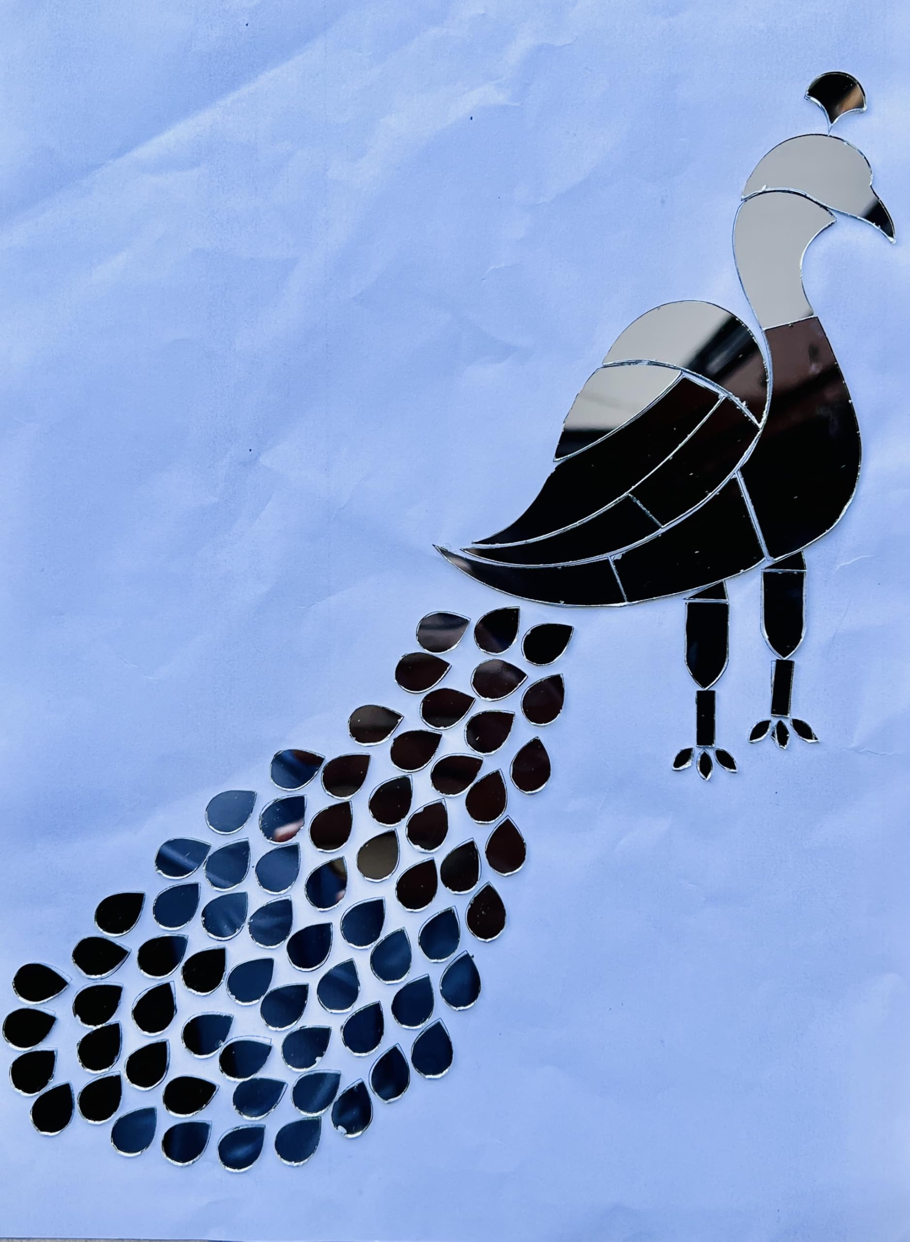 MIRROR GLASS WORLDWIDE Right Side Peacock Cutout Mirror Silver Fancy 10.5 INCH 1PIECE-image-42