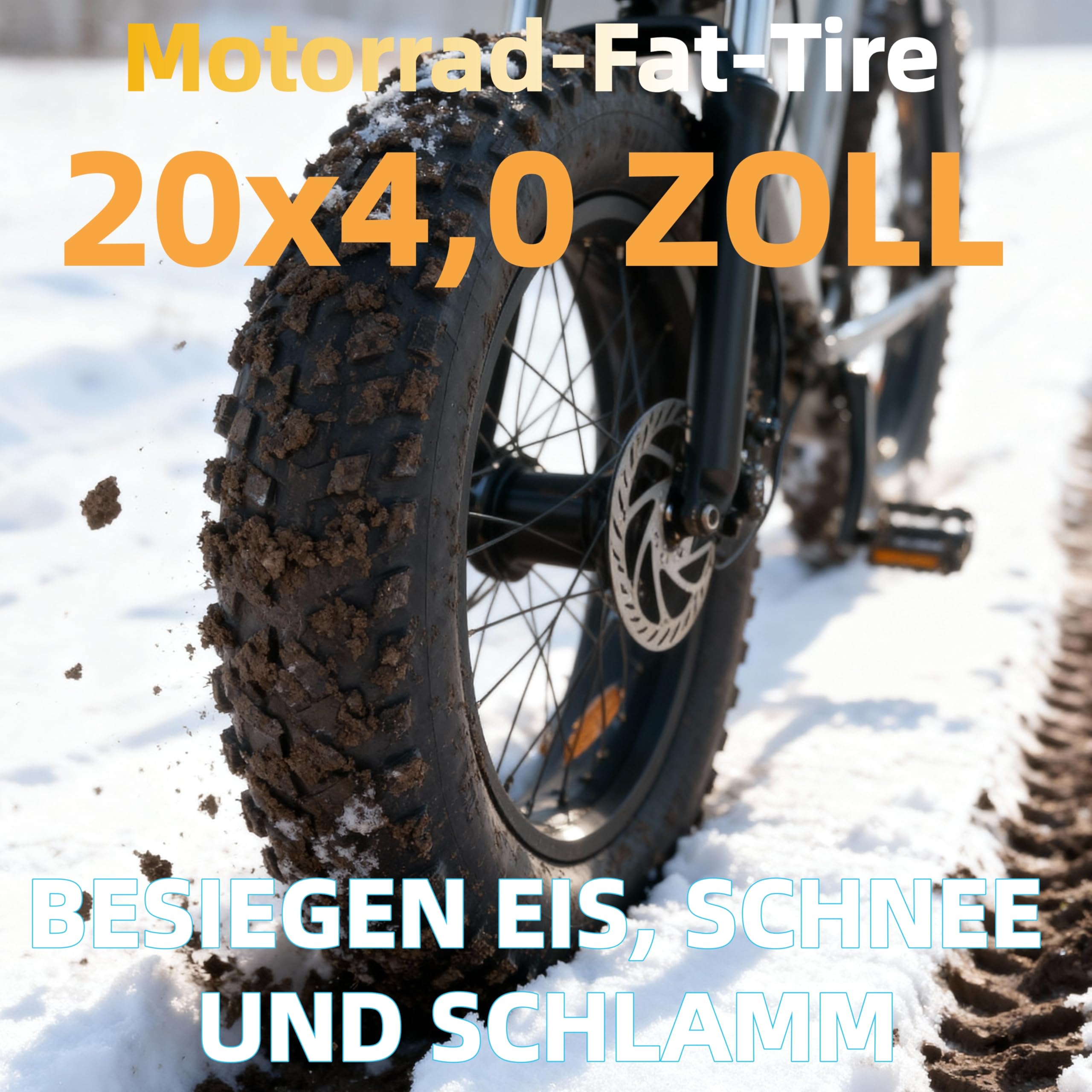 VTT Électrique Adulte - Fat Bike 20x4.0 Pneus Larges - Moteur 100 Nm, Autonomie 120 km, Batterie Amovible - Freins à Disque Hydrauliques, Phare 1200 Lumens - Suspension Intégrale, 7 Vitesses (Beige)