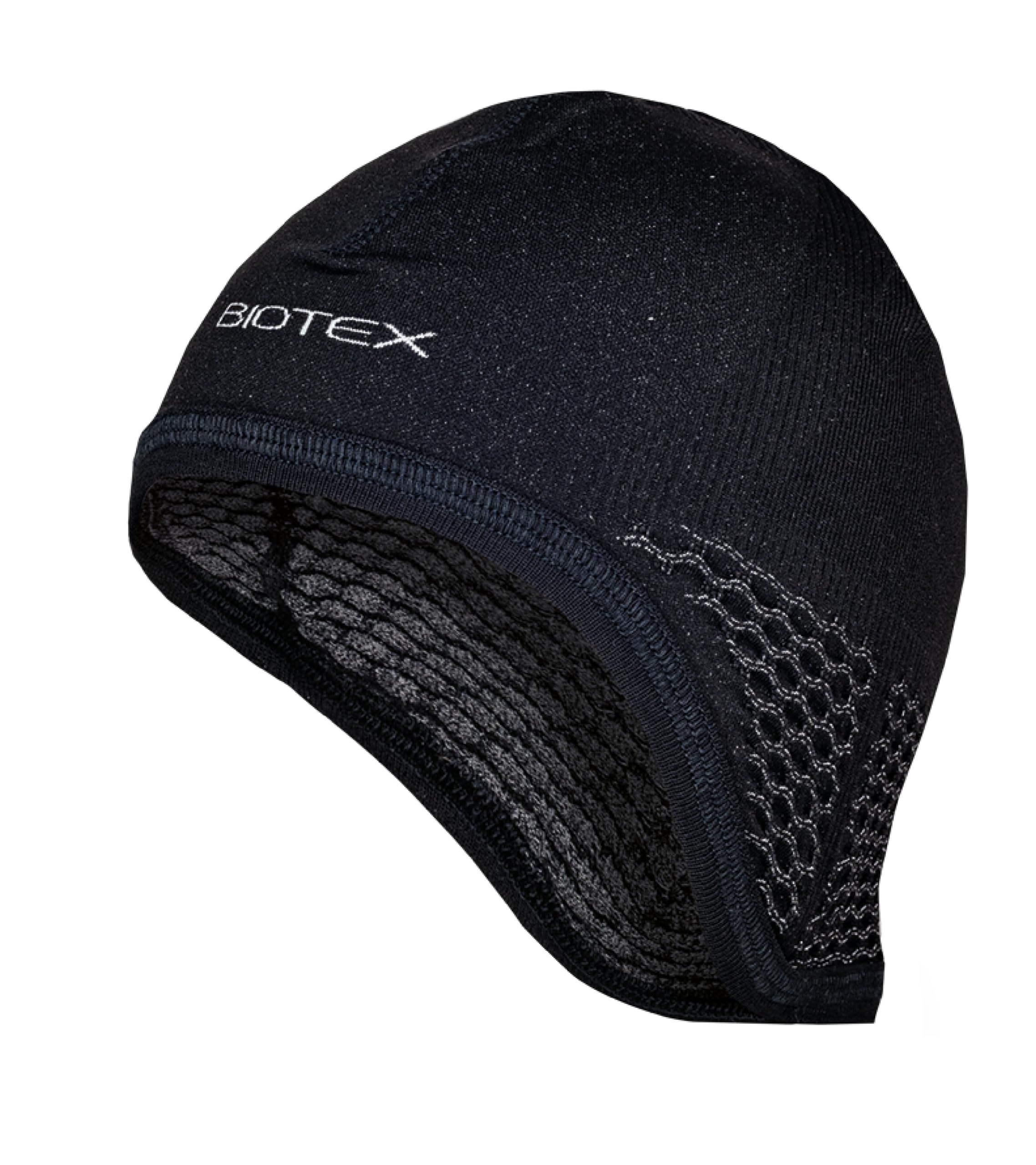 BIOTEX Sottocasco Cap Warm 3.0 Termico Unisex, Sagomato sulle Orecchie, Ideale per qualsiasi Sport, Intimo Tecnico Sportivo, Nero