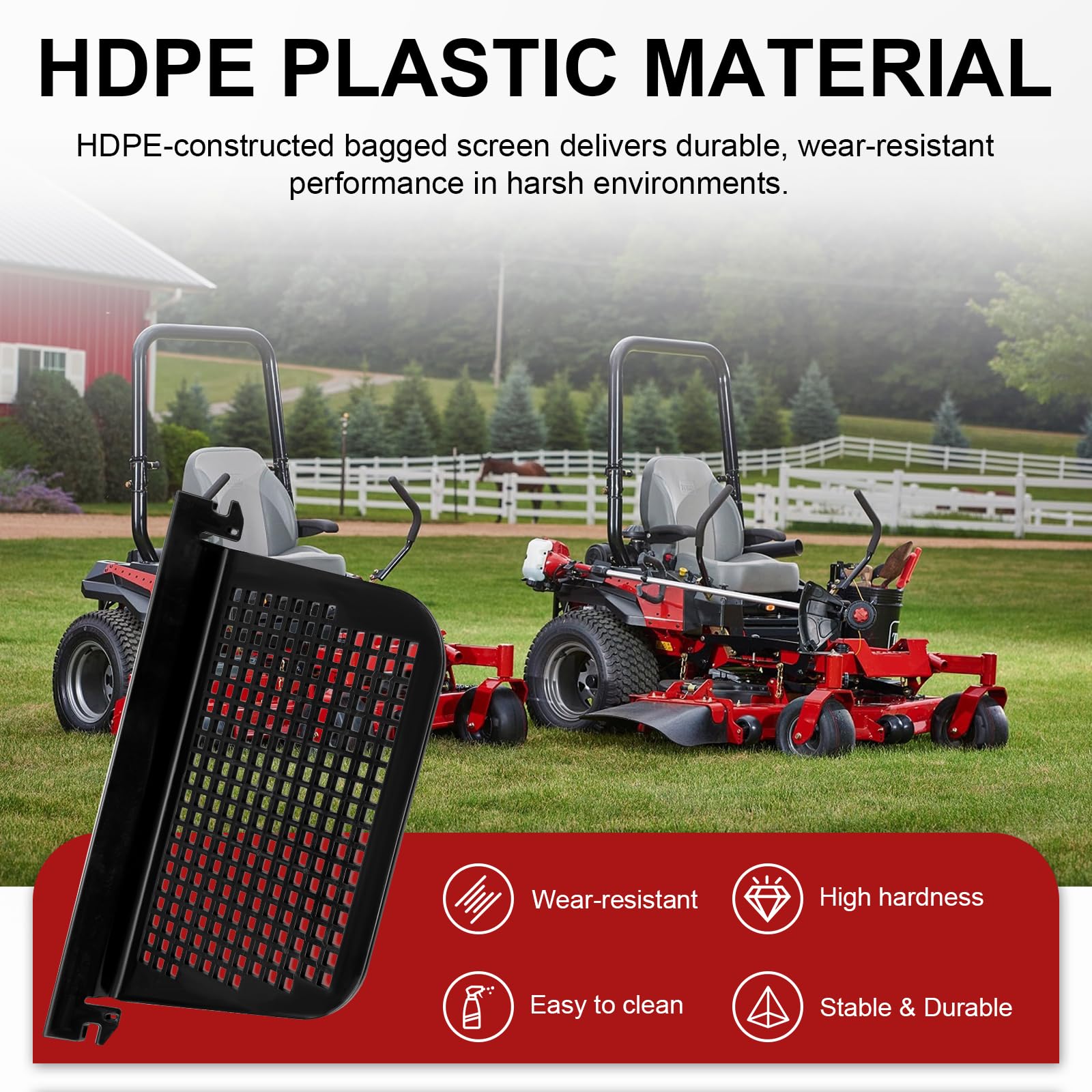 ERETOW 112-3993 Bagger - Repuesto de pantalla para piezas de cortacésped Toro, pieza de pantalla compatible con TimeCutter y Titan Series, piezas y accesorios para cortacésped, 1 paquete