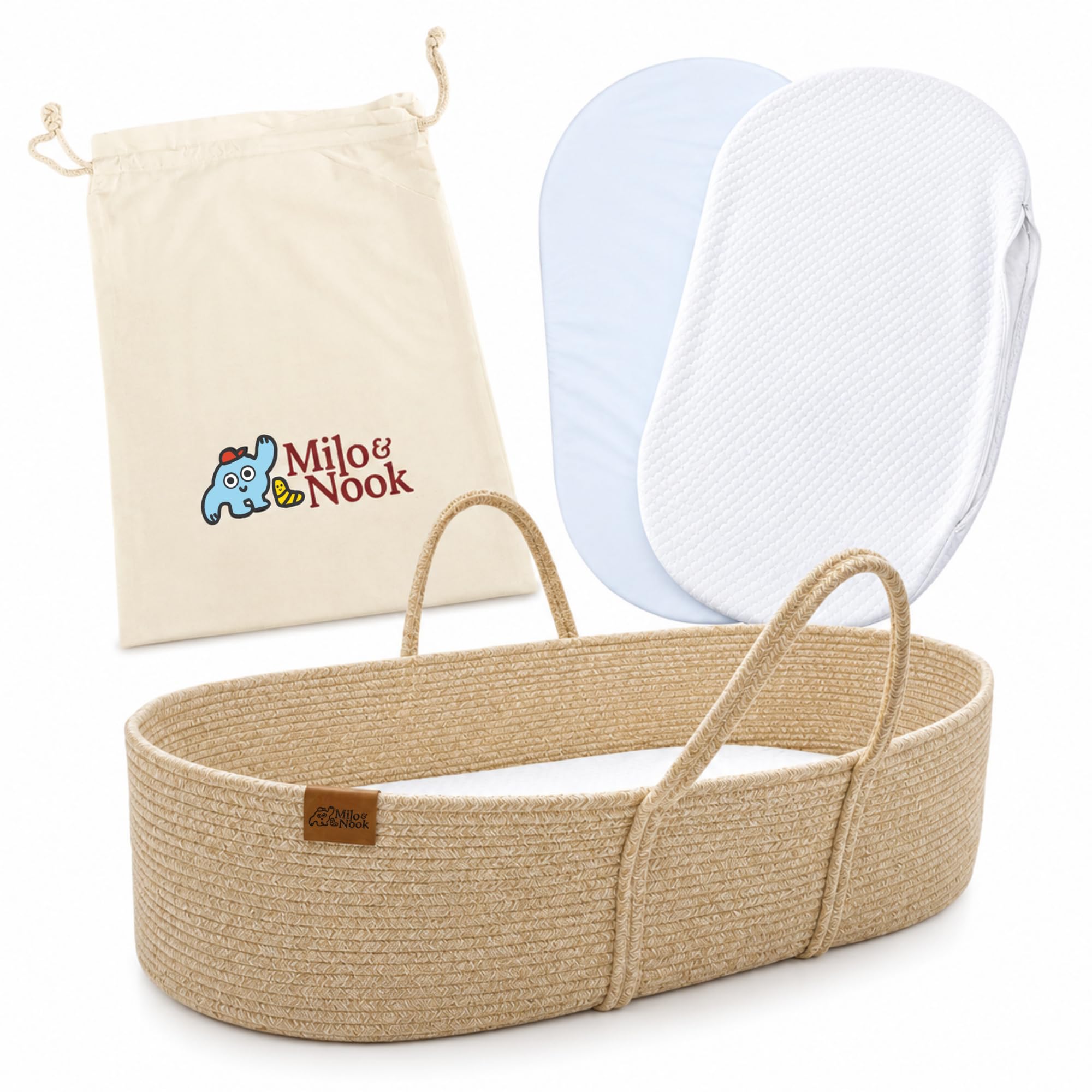 Amazon.com : Milo & Nook Baby Changing Basket with Pad – Soft