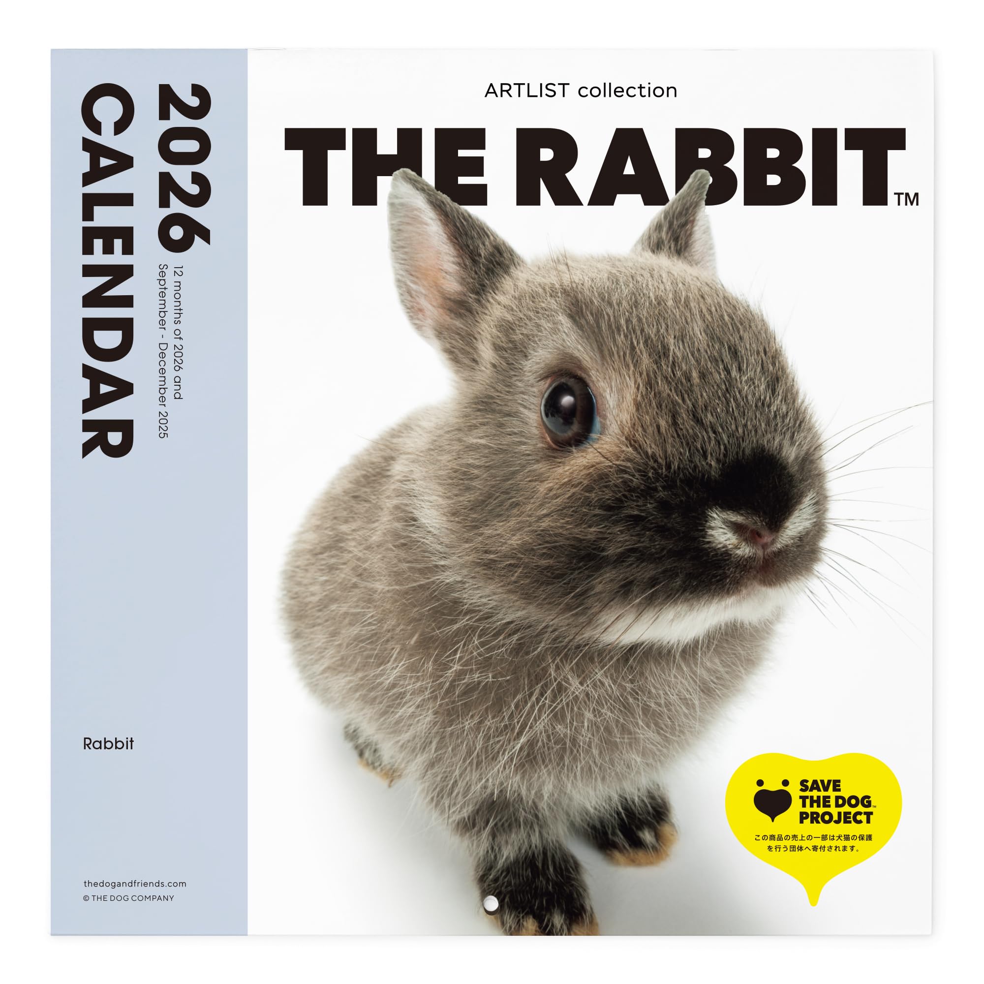Amazon | THE RABBIT カレンダー 2026 壁掛け 大判サイズ（うさぎ