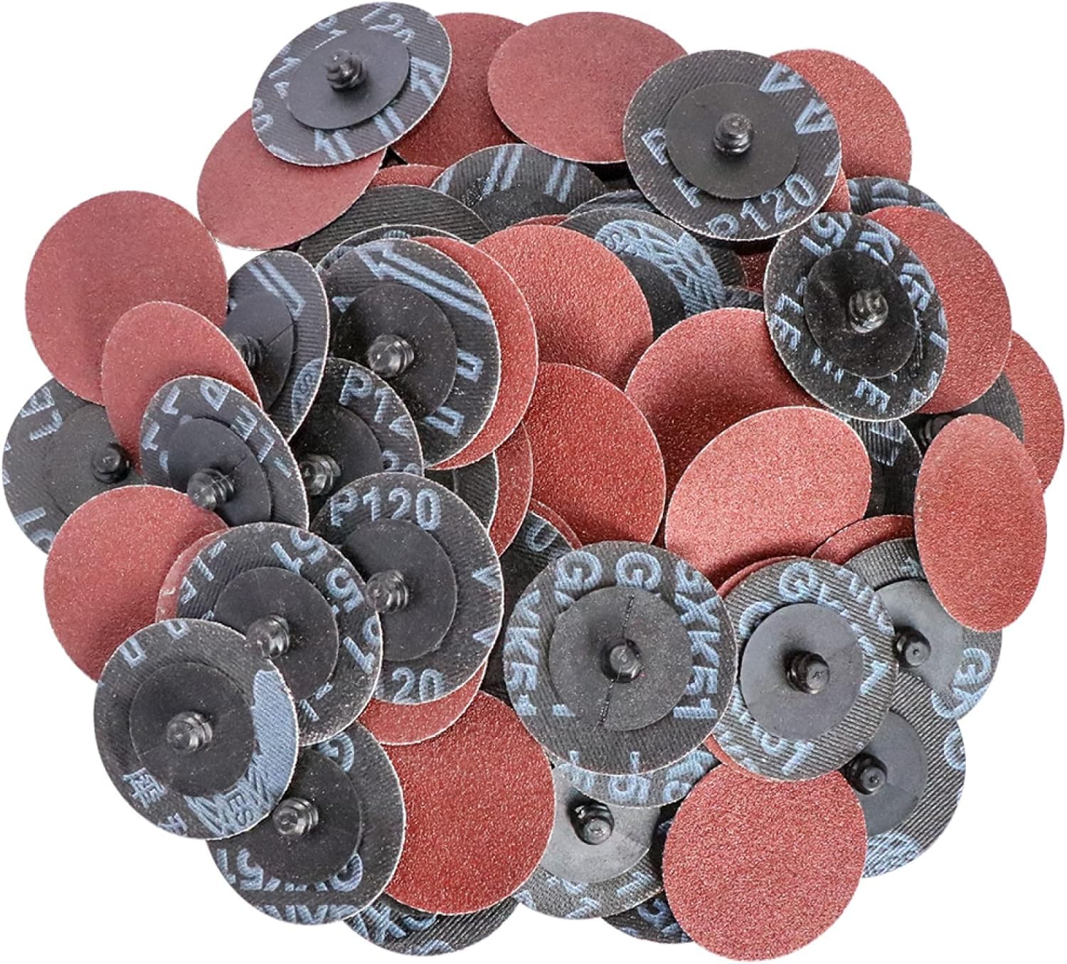 2 "50mm 50pc Quick E Tarcze Do Szlifowania Ziarna Metalowa Szlifierka Do Kondycjonowania Powierzchni Essories, Grit 120
