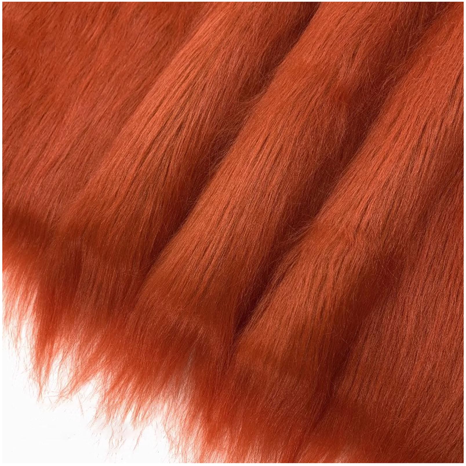 YZRXD Shaggy Faux Fur Fabric Long Pile Fluffy Fake Fur Luxury Craft Material 180cm(70inch) Wide for Gnomes, Sewing, Costumes, Fursuits, Decorations(Size:1.8x0.5m(70x19in),Color:dark orange)