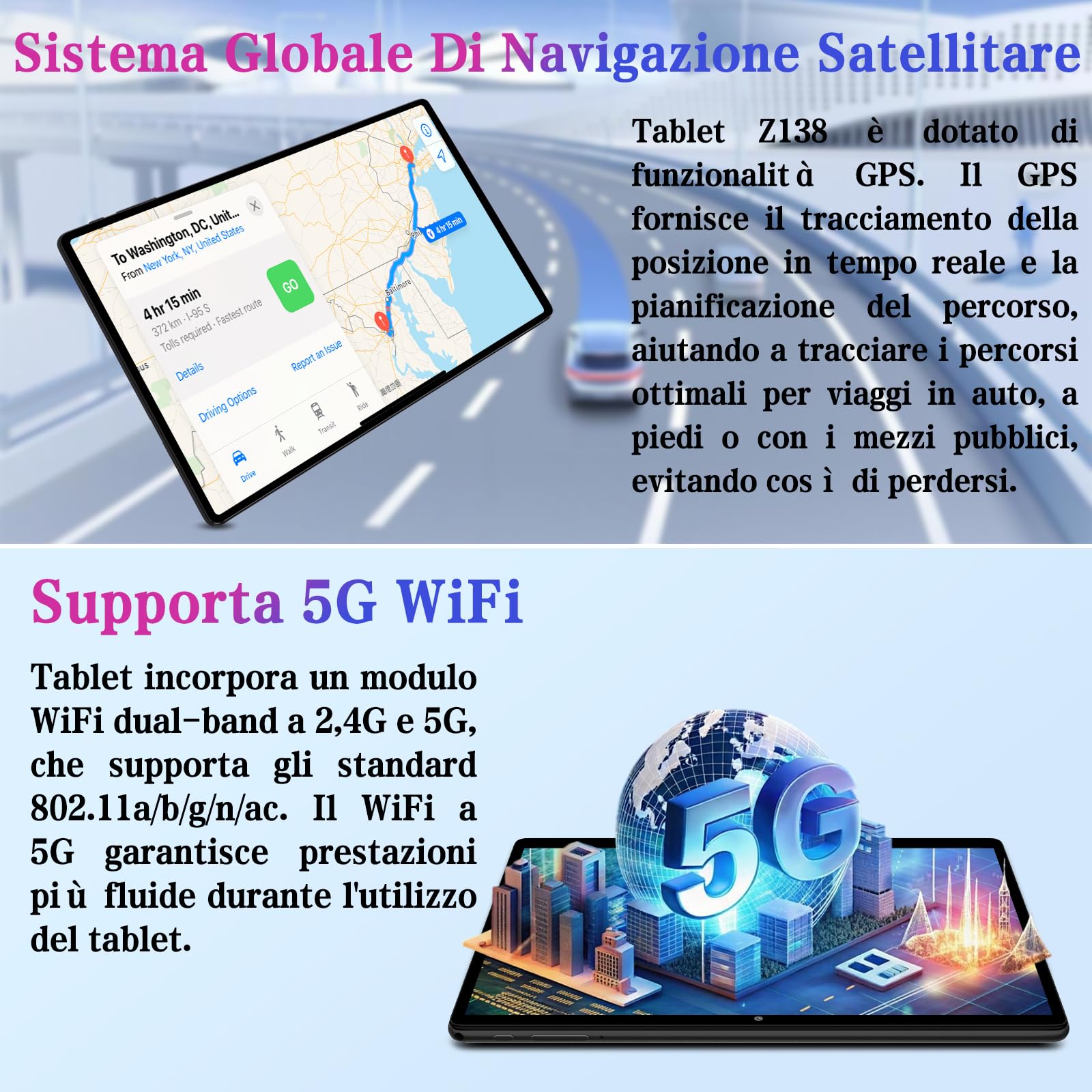ZIOVO Tablet Bambini 10 Pollici Tablets Android 15, 30GB RAM+64GB ROM(TF 2TB), 5G WiFi Tablets,Gemini AI/Octa-Core/Widevine L1/Face ID/Parentale Controllo/6000 mAh/BT 5.0, Tablet con Eva Caso-Verde