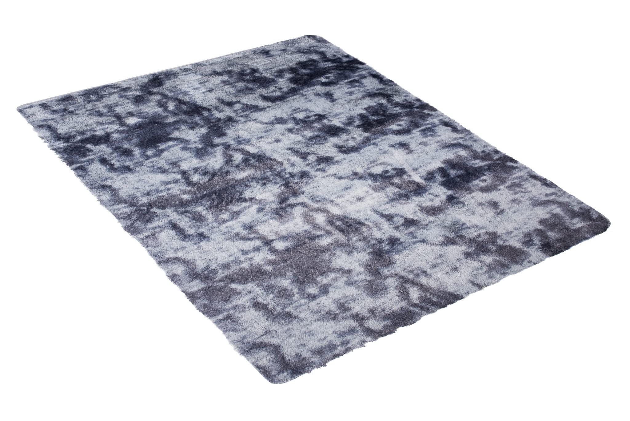 TAPISO Silk Dyed dywan z krótkim włosiem, antypoślizgowy, szary, ciemnoszary, farbowany, nowoczesny, abstrakcyjny, melanżowy, zamalowany, do salonu, sypialni, 120 x 170 cm