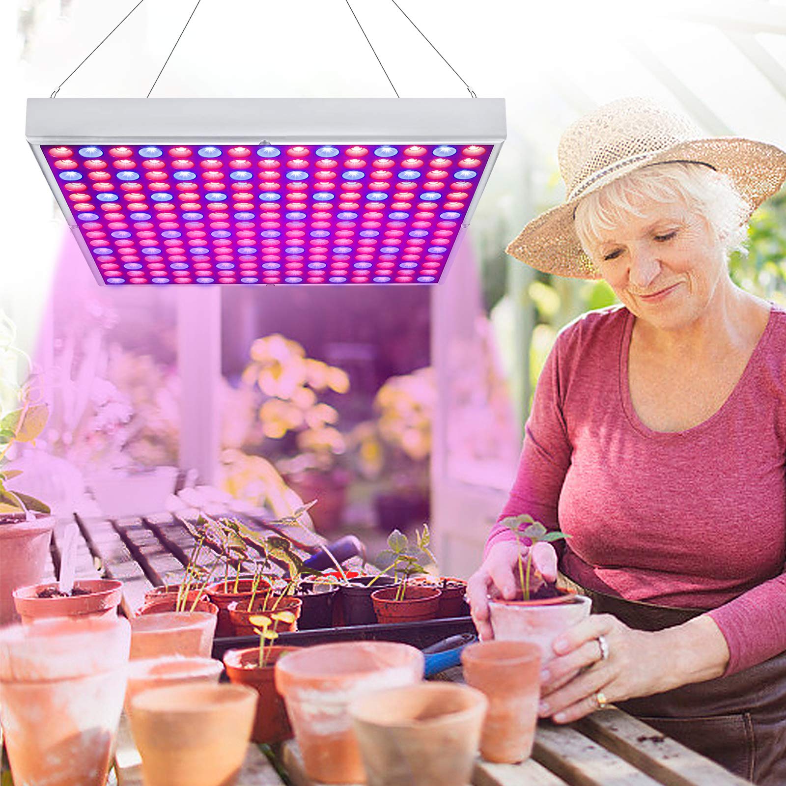 ACXIN 45W LED Pflanzenlampe, 225 LEDs Grow Light, Innengarten Pflanze Vollspektrum, Wachsen Licht, Zimmerpflanzen Wachstumslampe, 2 Stück