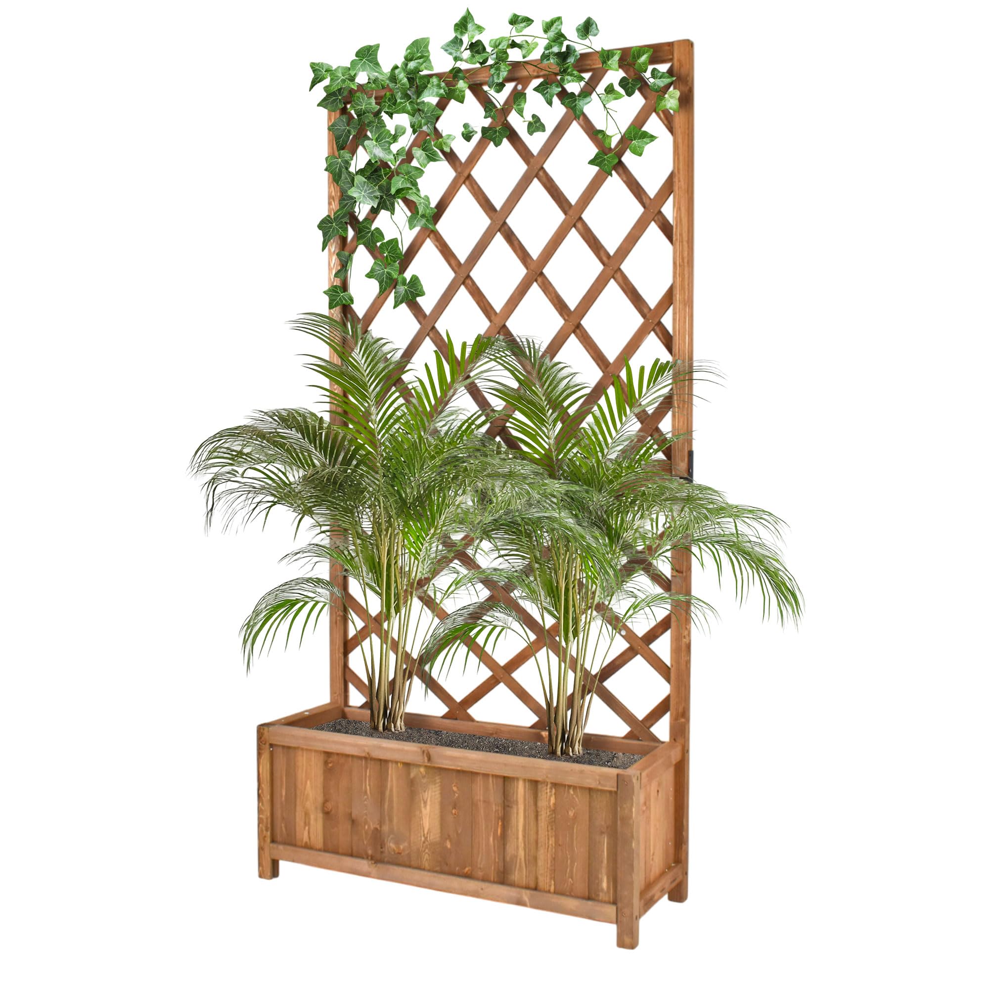 Jardinière en bois FRANKYSTAR Dorothy pour créer un brise-vue végétal sur la terrasse