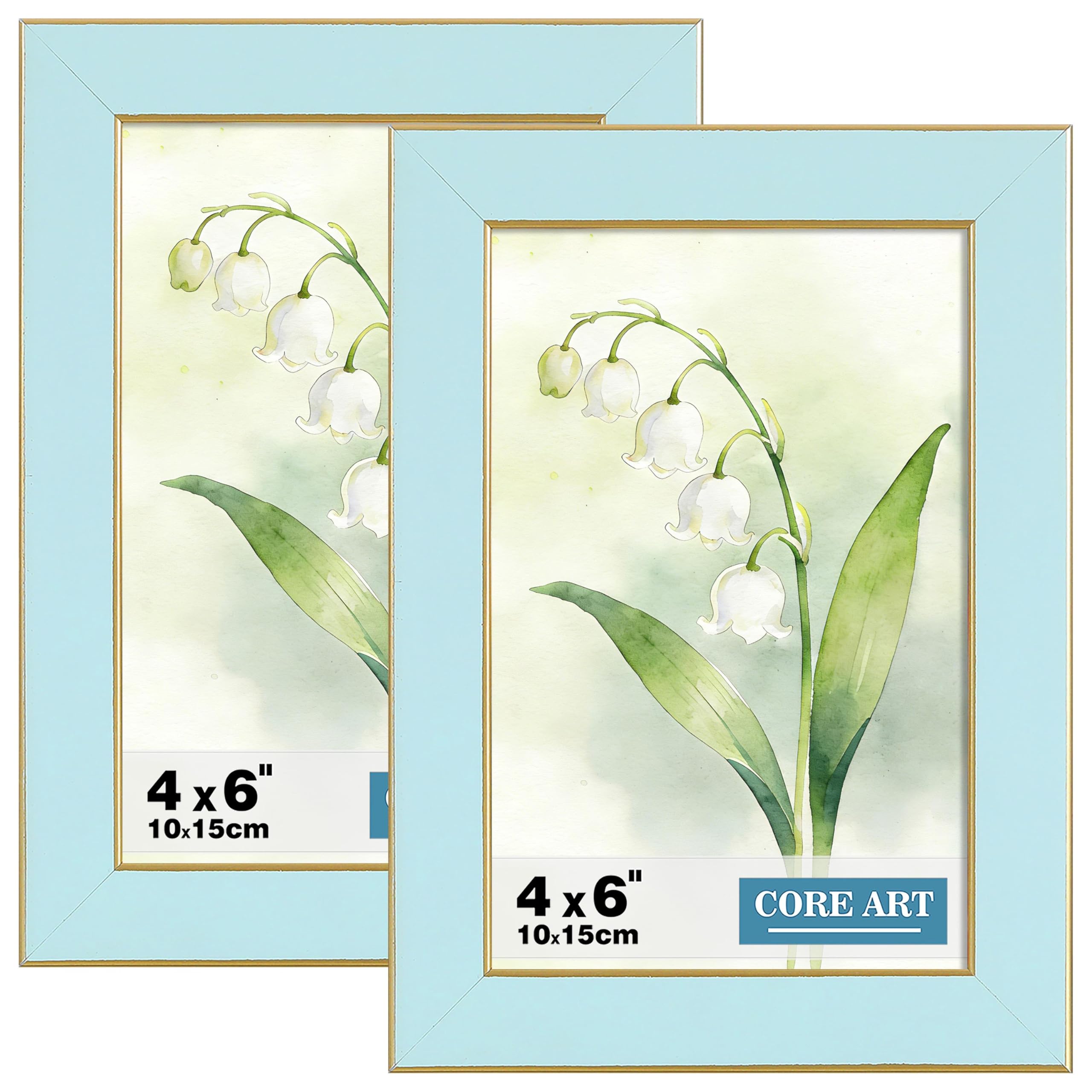 Amazon.co.jp: CORE ART 4x6 写真フレーム ソフトブルー フォト