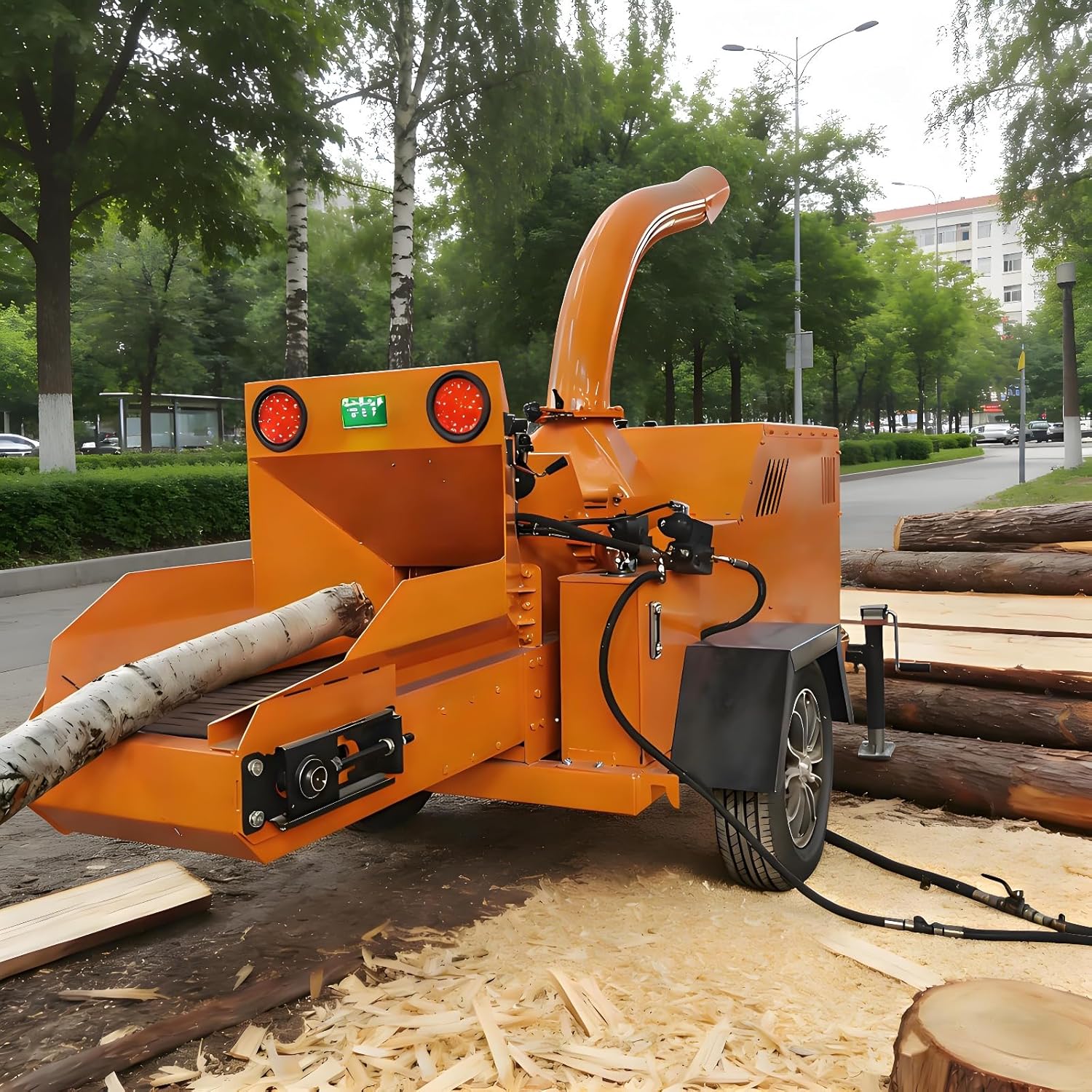 Forestry Mulcher for Tractor, Heavy Duty Wood Chipper for Brush Clearing, Stump & Limb Reduction, 6 Inch Wood Chipper Shredder for Rural Property & Agricultural Tasks