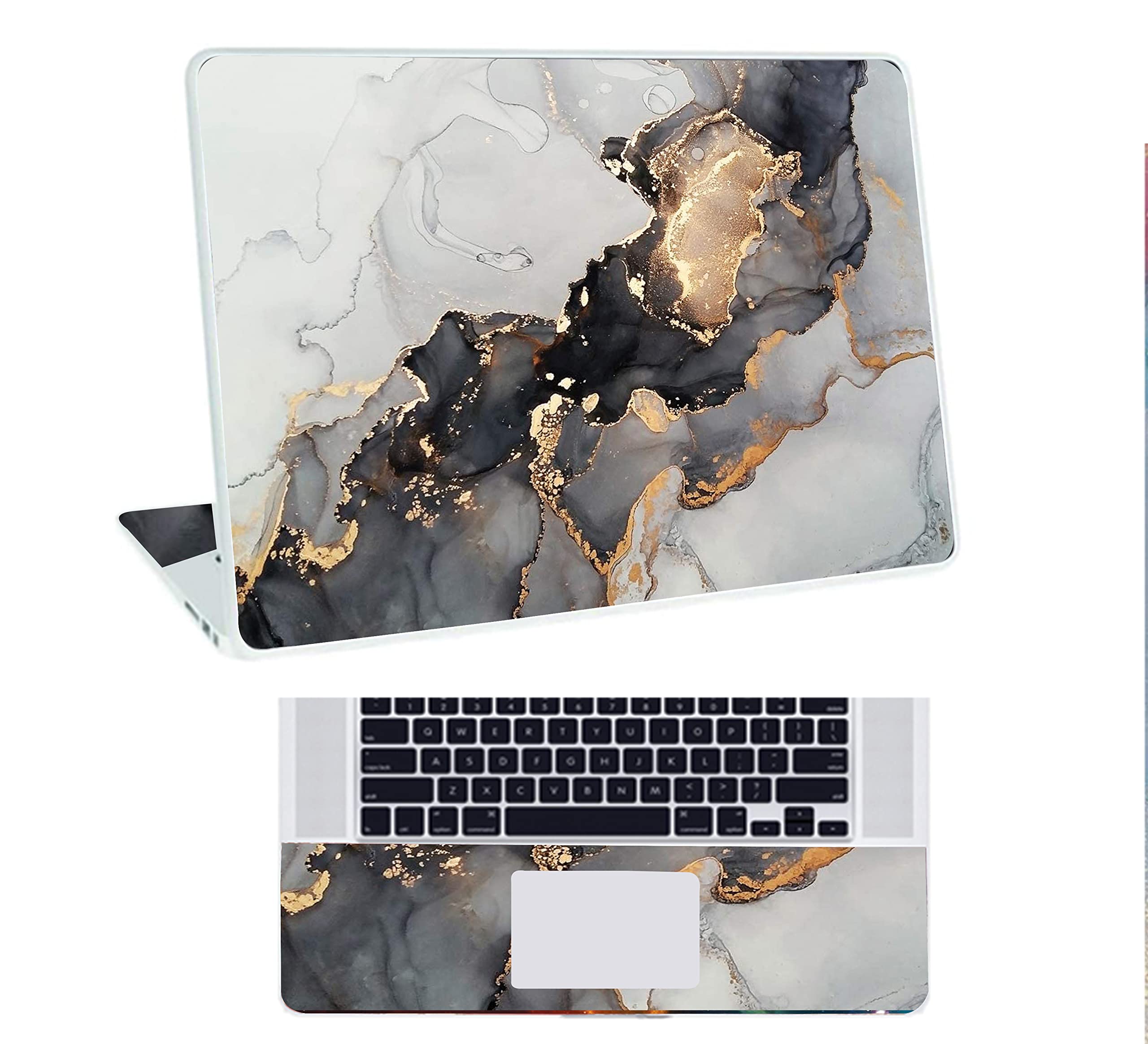 Marbel D5 Top+Wrist Pad Vinyl Laptop Skin/Sticker/Cover for 15 to 15.6 Inches Laptops Laminated-Removable-HD Quality Compatible for Hp-Dell-Sony-Lenovo-Asus etc.(15x10 Inches)