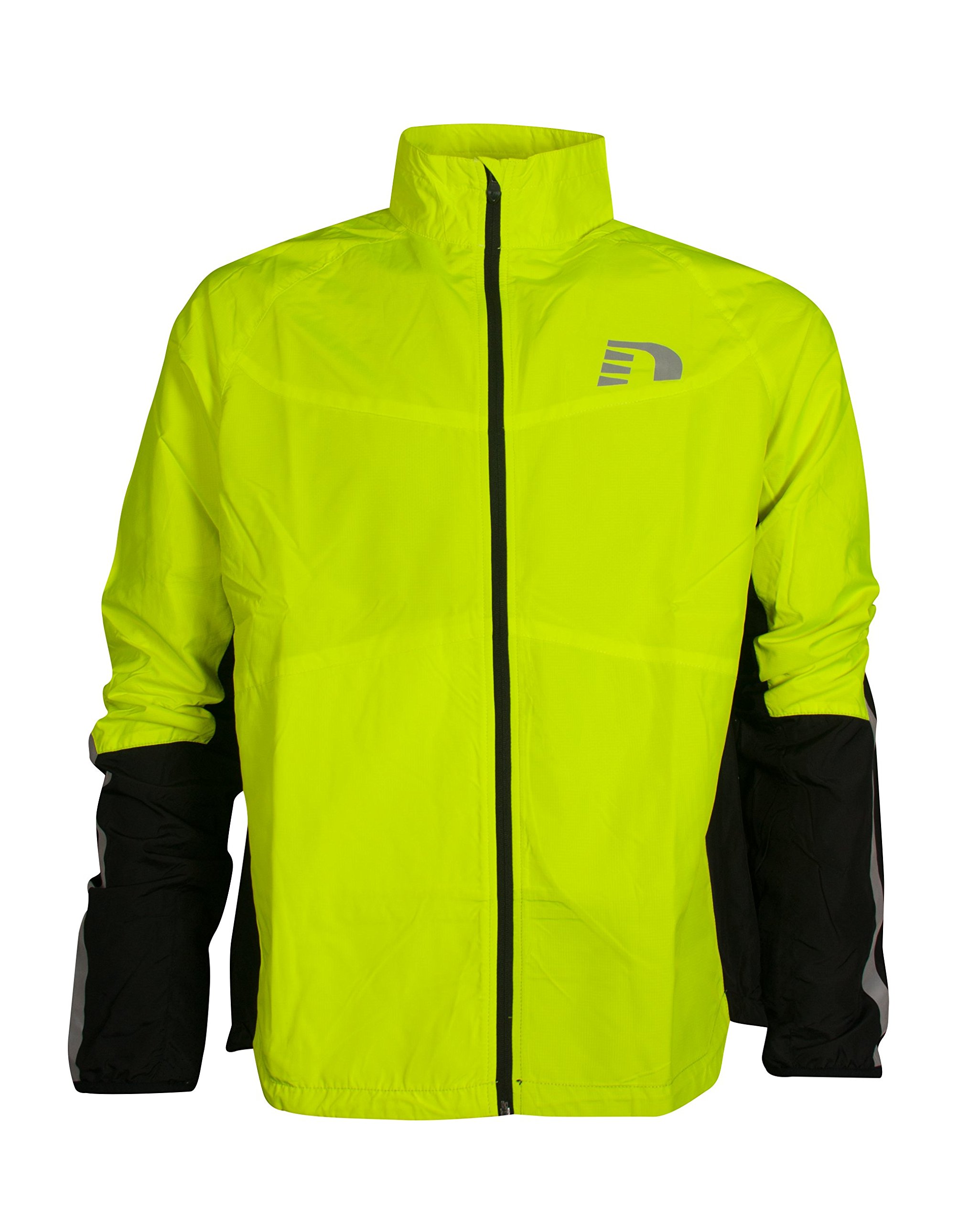 NewLine Visio Jacket - Giacca da corsa da uomo termica in tessuto leggero con fronte/retro catarifrangenti invernali anche per bicicletta