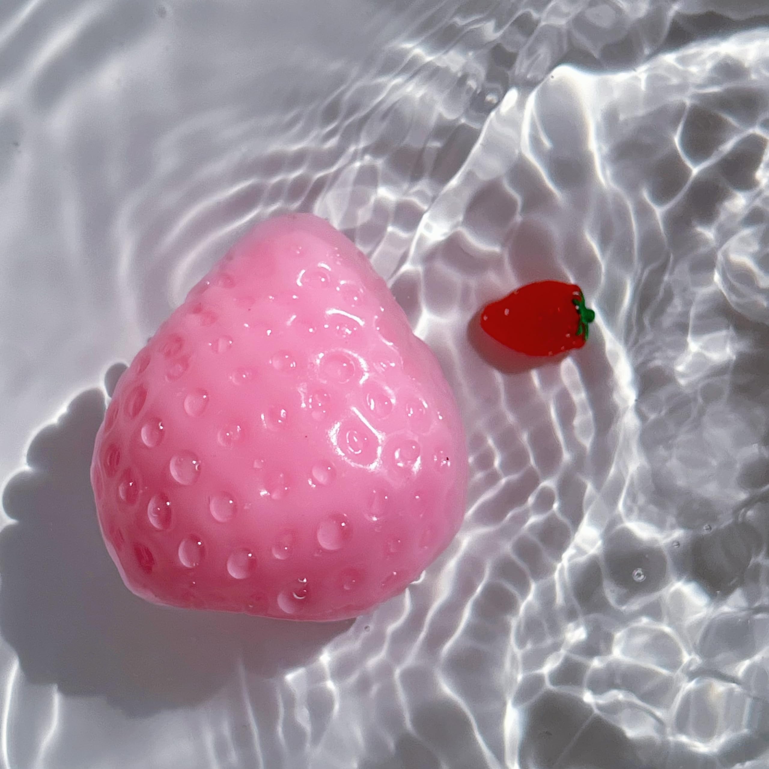 Taba Squishy, Strawberry,Kawaii Squishies PVC Toys,Stress Relieving Fur Ball OPP Packaging Gifts|Squishy Fidget Toys for Anxiety&Relaxation|Perfect Desk Accessory for Adults (Pink(1 Pack))