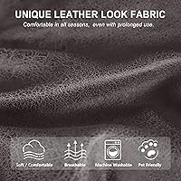 Vista 139 de Fundas para sillas reclinables con aspecto de cuero, funda elástica de 4 piezas, funda suave para silla reclinable, protector de muebles lavable