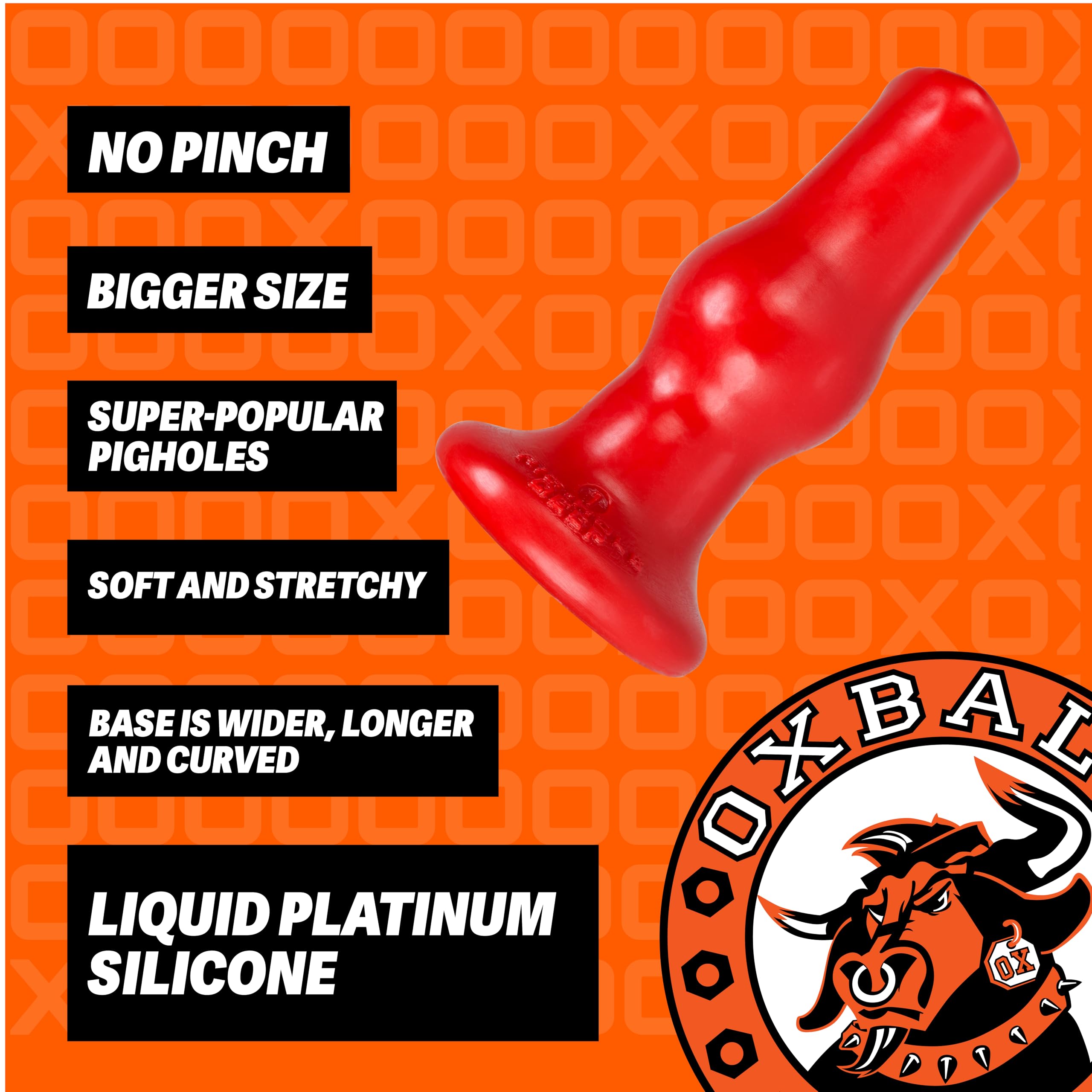 Oxballs 2X-Large Cucciolo rosso perforato Cappuccetto a pozzo profondo