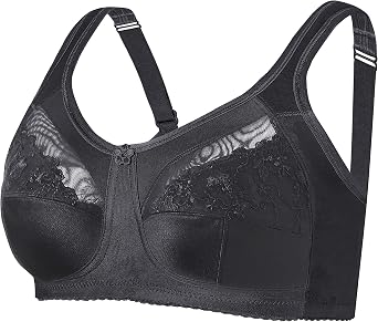 BIMEI Mastectomy Bra Invisible Pockets for Breast Forms Flower Embroidery Pocket Bra 2118