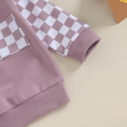 Miniatura 5 de BeQeuewll Ropa para bebé niña, trajes de otoño e invierno, sudadera de manga larga, sudadera y pantalones para niños pequeños