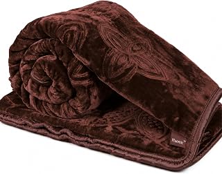 Coffee Brown Double Bed Blanket 500 TC Super Soft Premium Microfiber Blanket, 87 x 85 In…