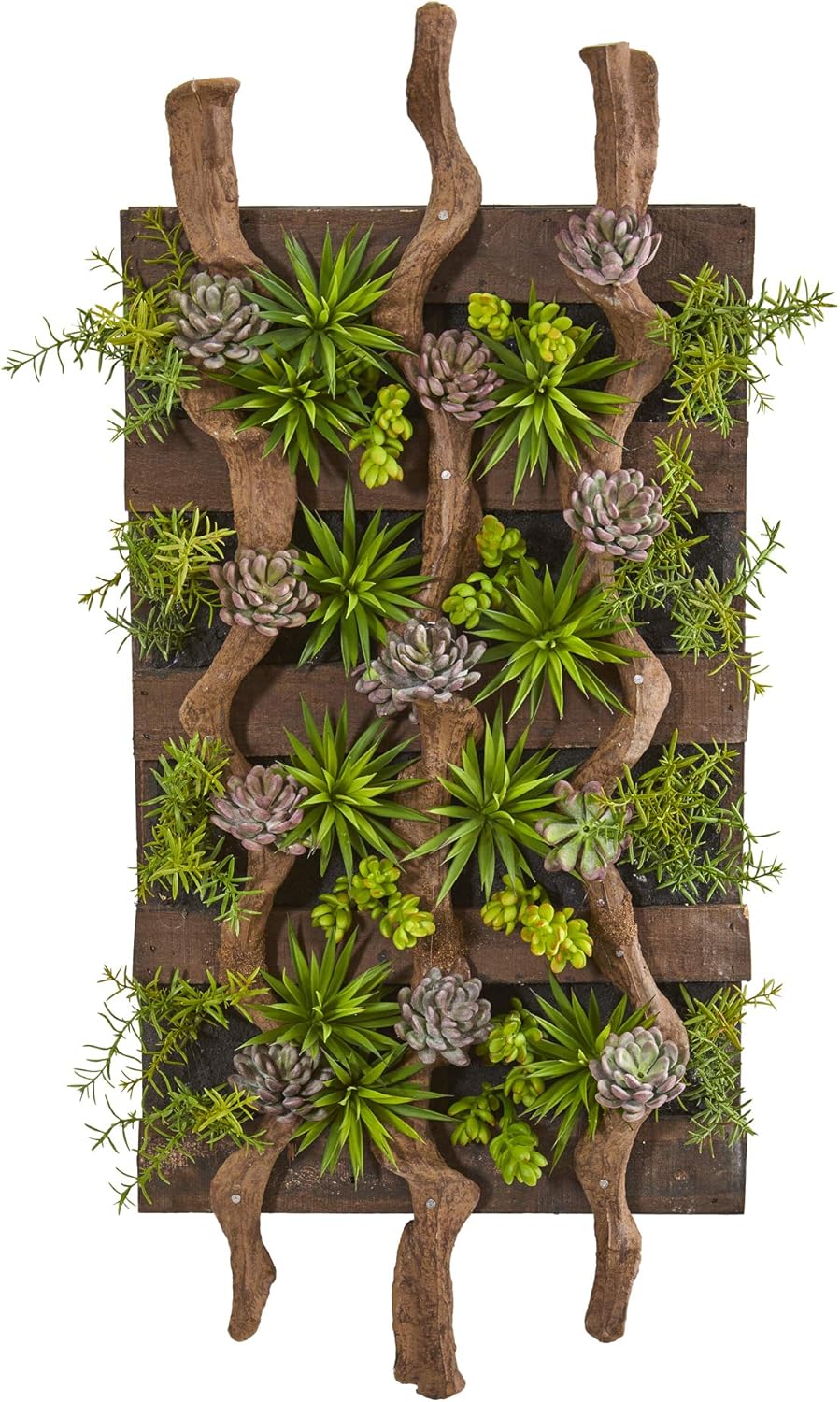 Nearly Natural 41in. x 19in. Mixed Succulent Artificial Living Wall