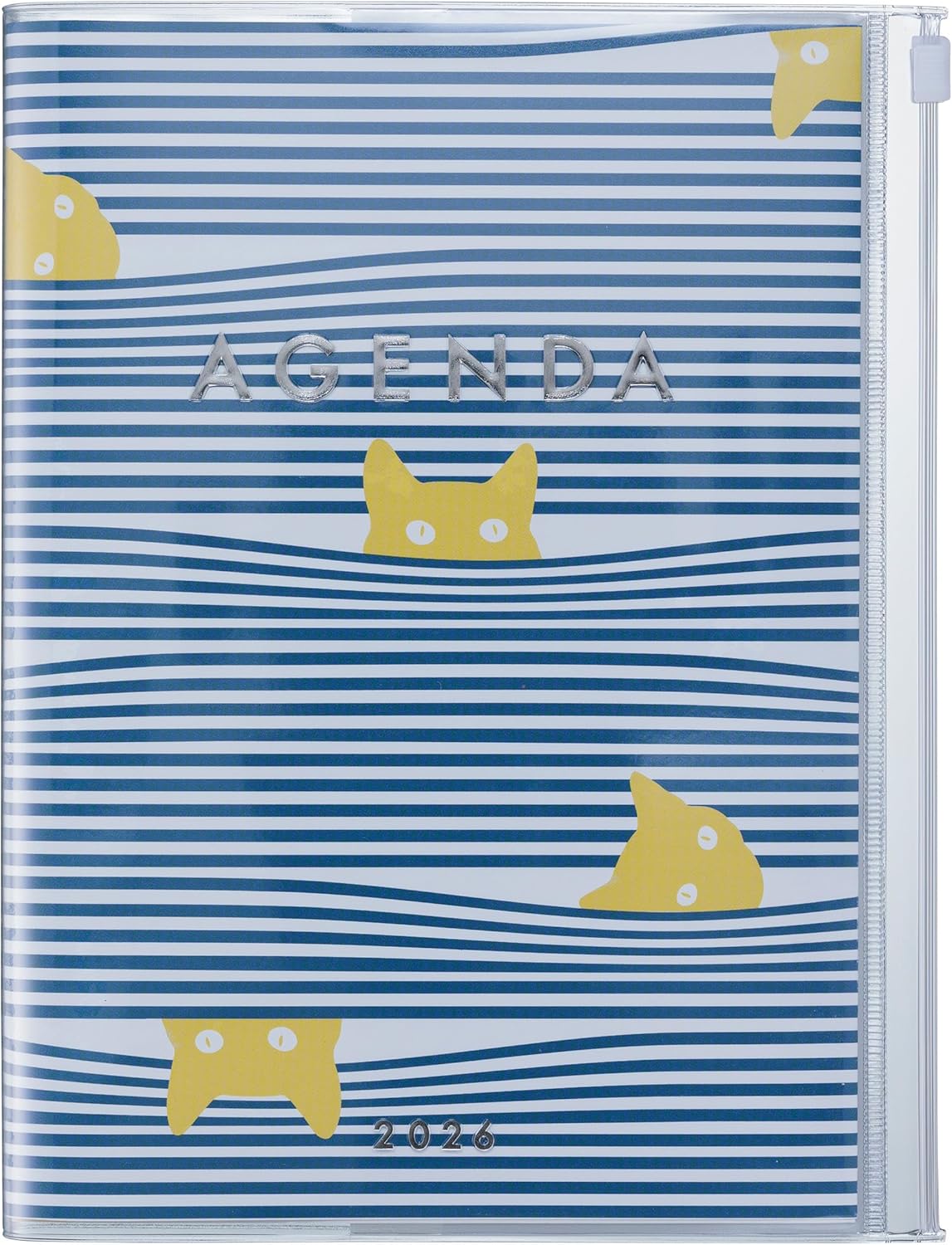 MARK'STYLE A5 Weekly Vertical Planner 16 Months (Sep. 2025 – Dec. 2026) with Soft Transparent PVC Cover,Refillable, Pocketed, for Daily Organizing & Planning (Mint)