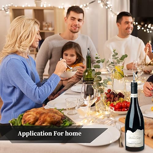 Miniatura 5 de Vertedores de botellas de licor, caños vertedores con acero inoxidable 304, vertedores de licor con tapones de goma para polvo, aptos para