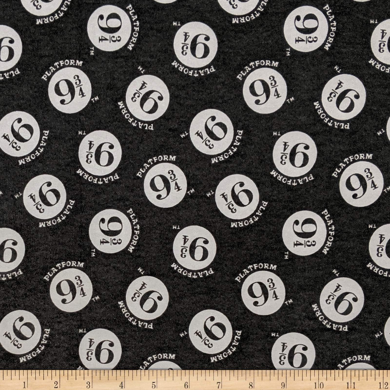 Harry Potter Platform 9 3/4 Flannel Grey, Fabric by the Yard