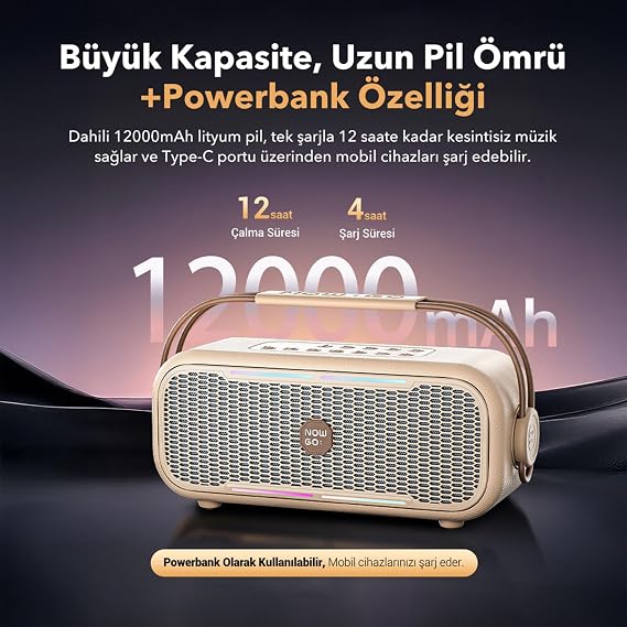 C2 60W Taşınabilir RGB Bluetooth Hoparlör IPX4 Parti Speaker Yeşil