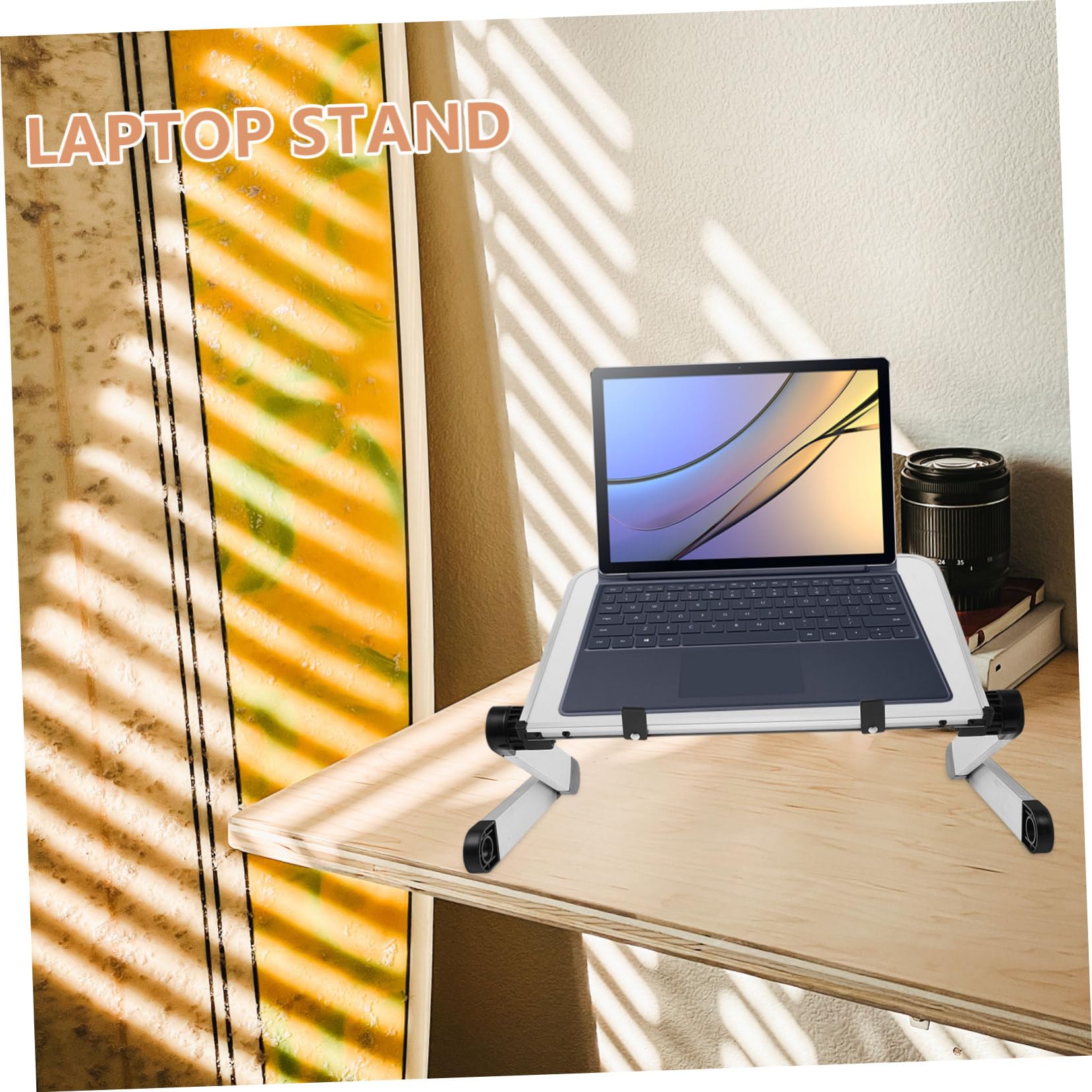 Operitacx Regolabile Per Laptop Pieghevole Dissipazione Calore Riser Per Scrivania Ufficio Compatibile Laptop e Tablet Design Elegante e Per e Donne