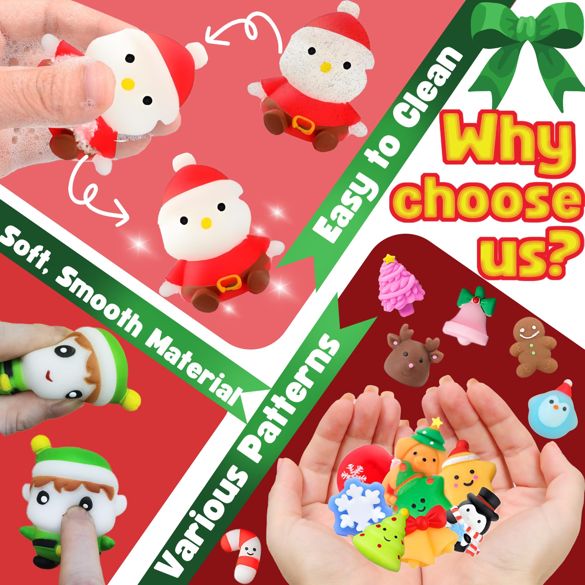Mochi Squishies Adventskalender 2024 – 24 Süße Mini-Squishys Zum Ausdrücken Für Kinder & Erwachsene