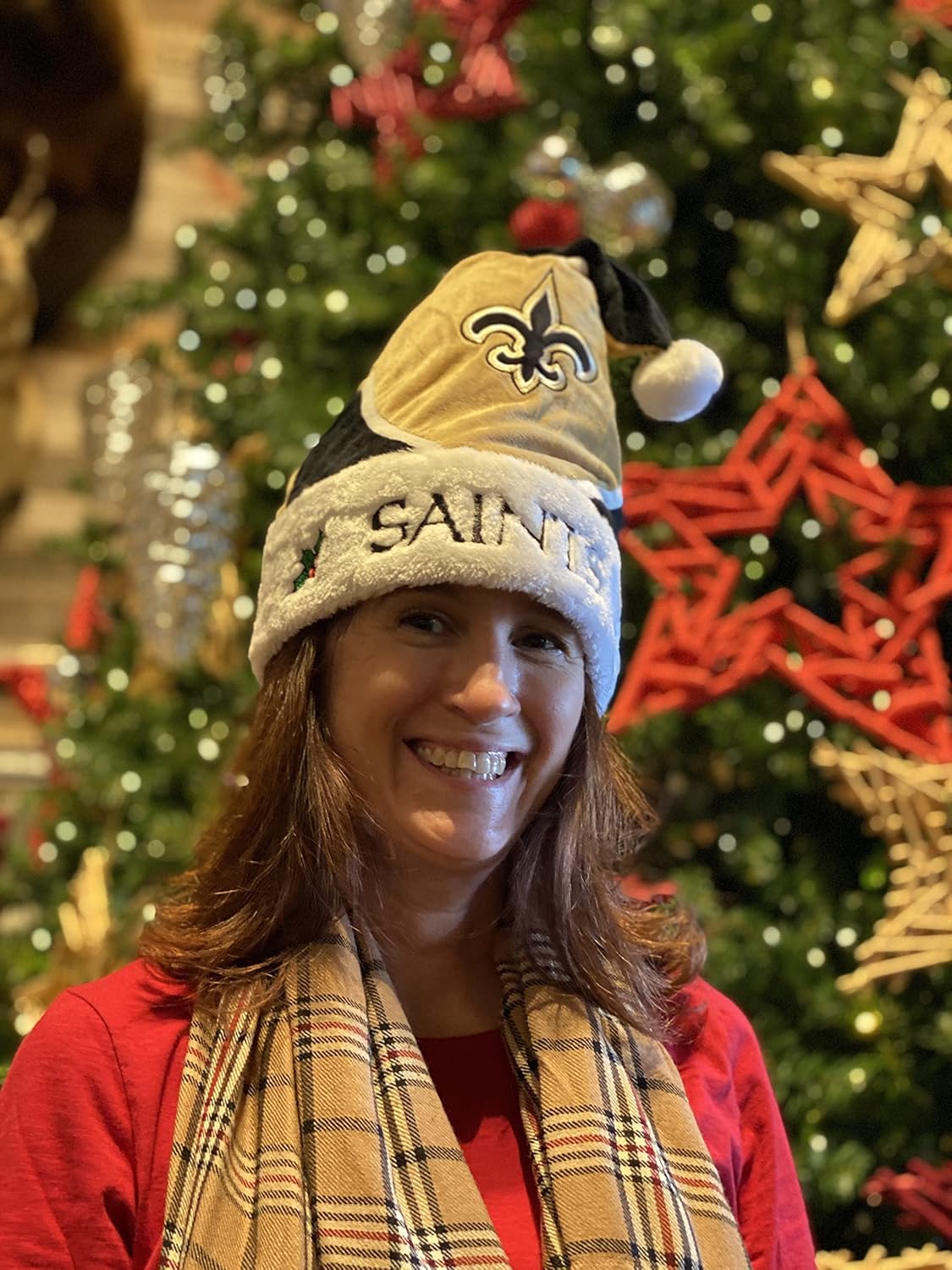 FOCO NFL Colorblock Santa Hat– Limited Edition Hat– Show Your Team Spirit with Officially Licensed Football Holiday Fan Gear - Image 2