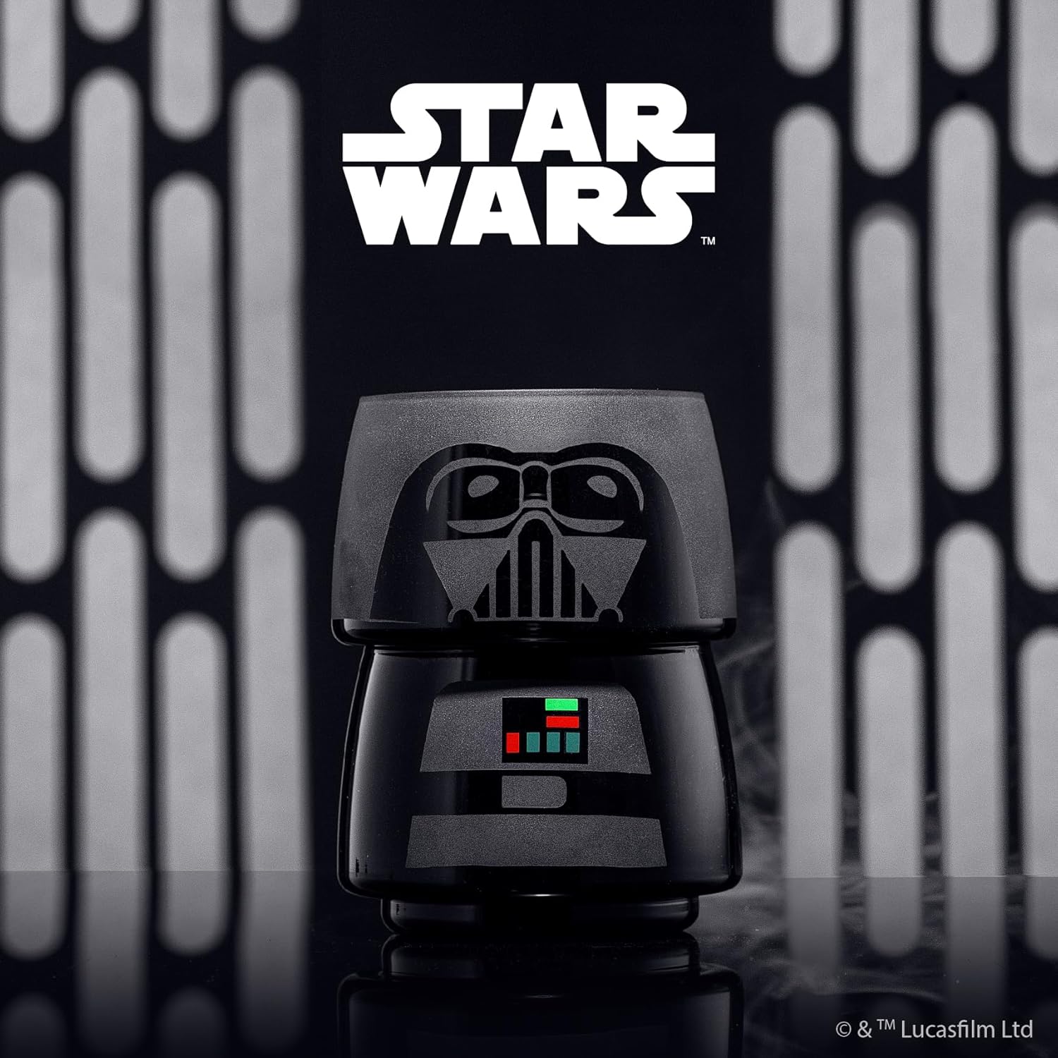 JoyJolt Character Stackable Star Wars Drinking Glasses - 8oz Darth Vader Glass Set of 2 with Head and Body - Fun Kitchen or Bar Glasses Sets for the Home - Star Wars Gift - Image 4