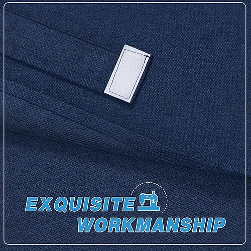 Miniatura 41 de RYB HOME Cortinas de privacidad para puerta francesa, rica textura de lino, cortinas para oscurecer la habitación, cortinas y cortinas